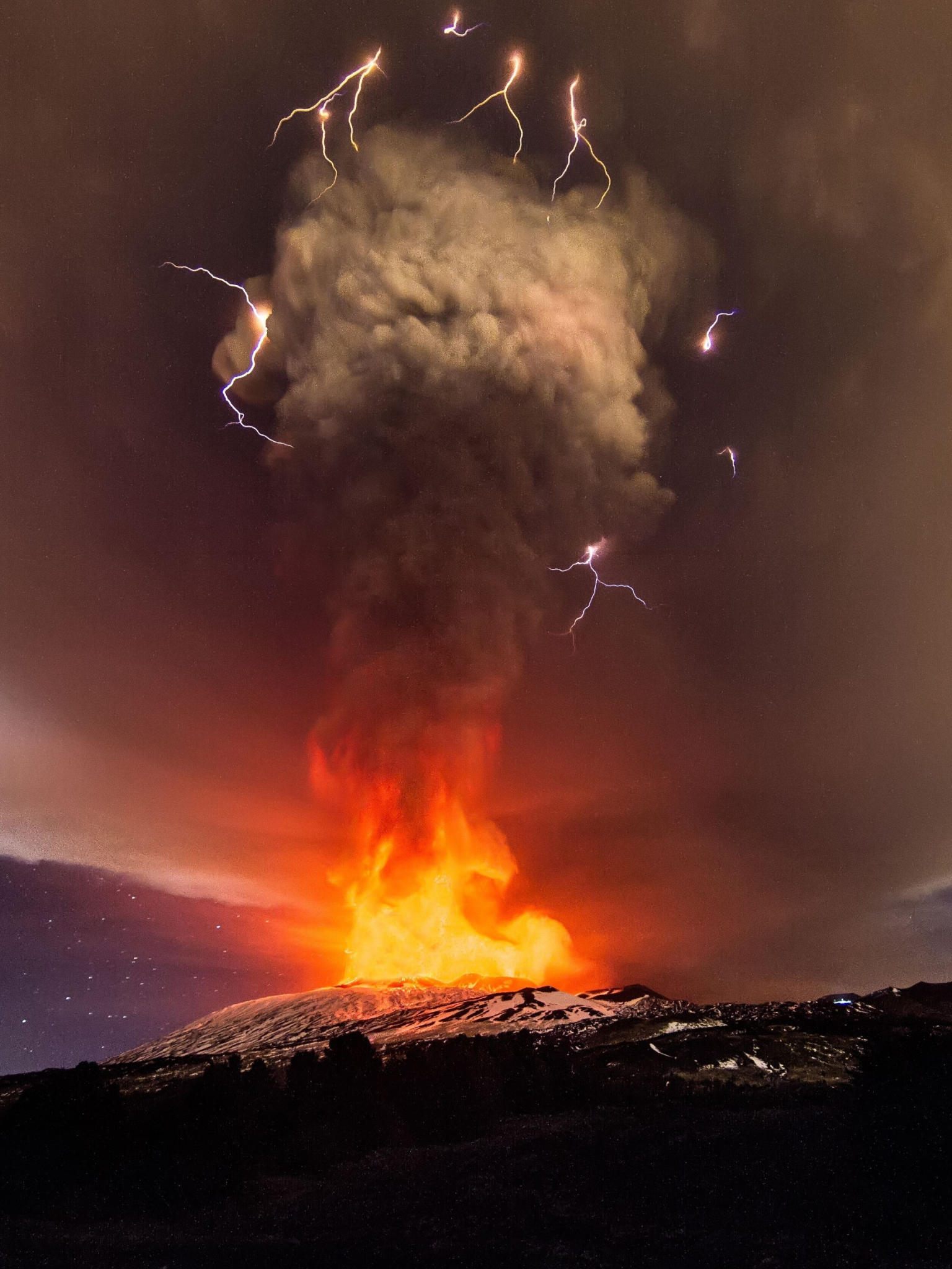 PCデスクトップに地球, 火山, 雷, 火, クラウド画像を無料でダウンロード