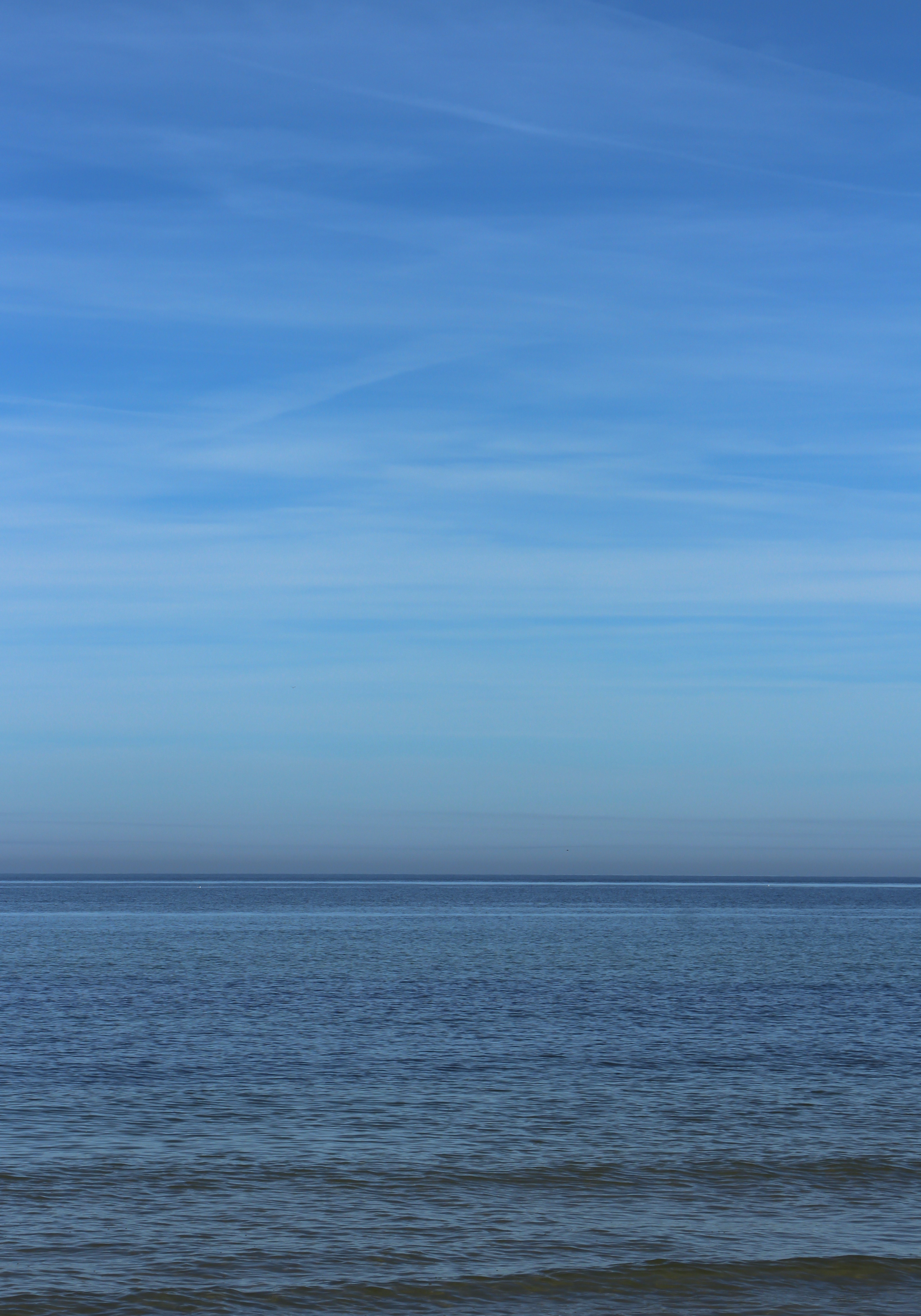 Download mobile wallpaper Horizon, Dusk, Sea, Twilight, Sky, Water, Nature for free.