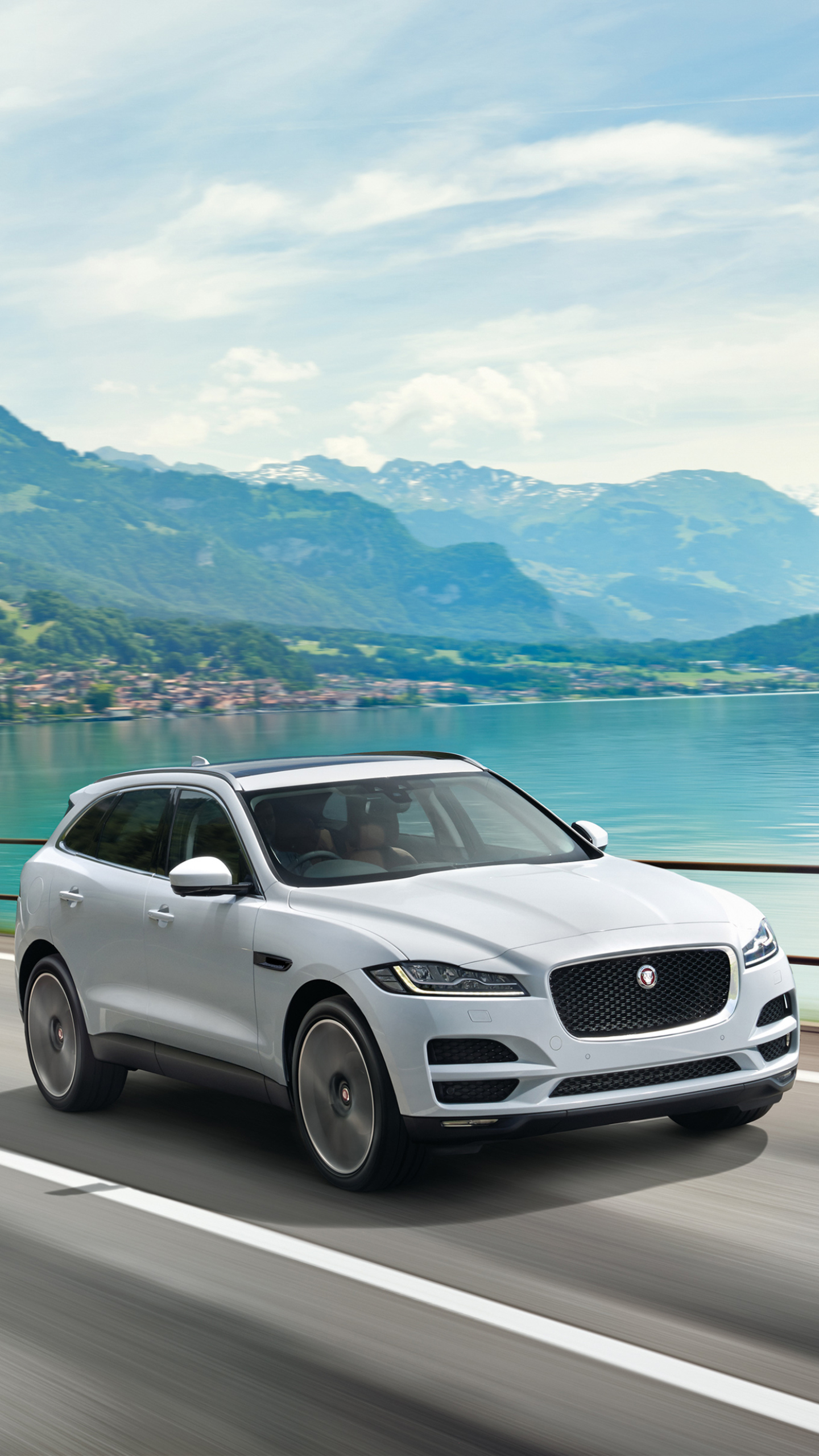 Download mobile wallpaper Jaguar, Car, Suv, Jaguar F Pace, Vehicle, Vehicles, Jaguar Cars, White Car for free.