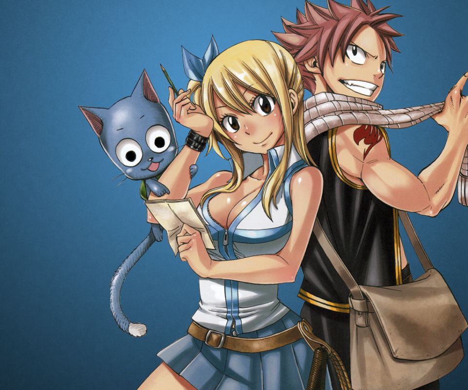 Free download wallpaper Anime, Fairy Tail, Lucy Heartfilia, Natsu Dragneel, Happy (Fairy Tail), Nalu (Fairy Tail) on your PC desktop