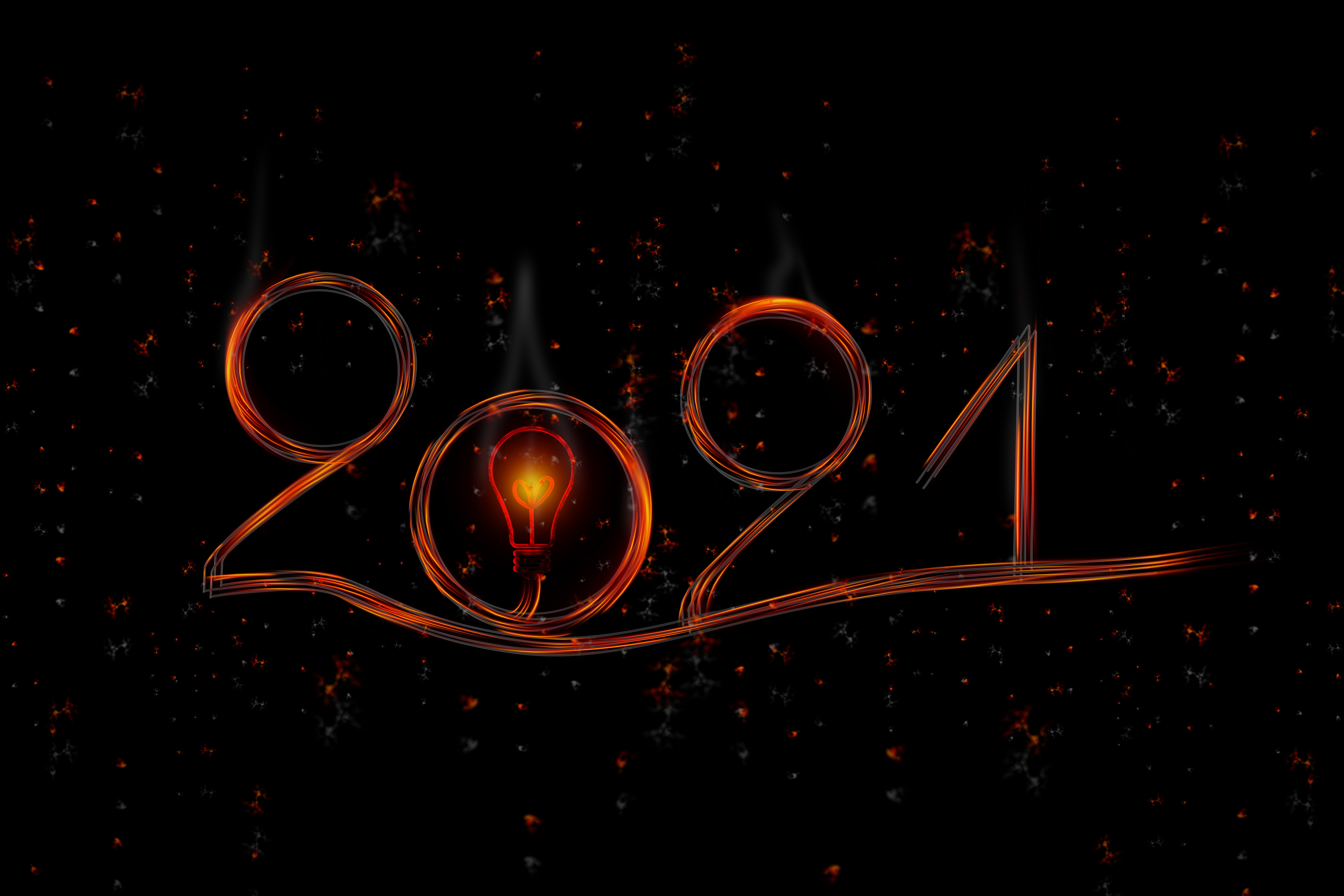 1004319 Hintergrundbild herunterladen feiertage, neujahr 2021, glühbirne, neujahr - Bildschirmschoner und Bilder kostenlos