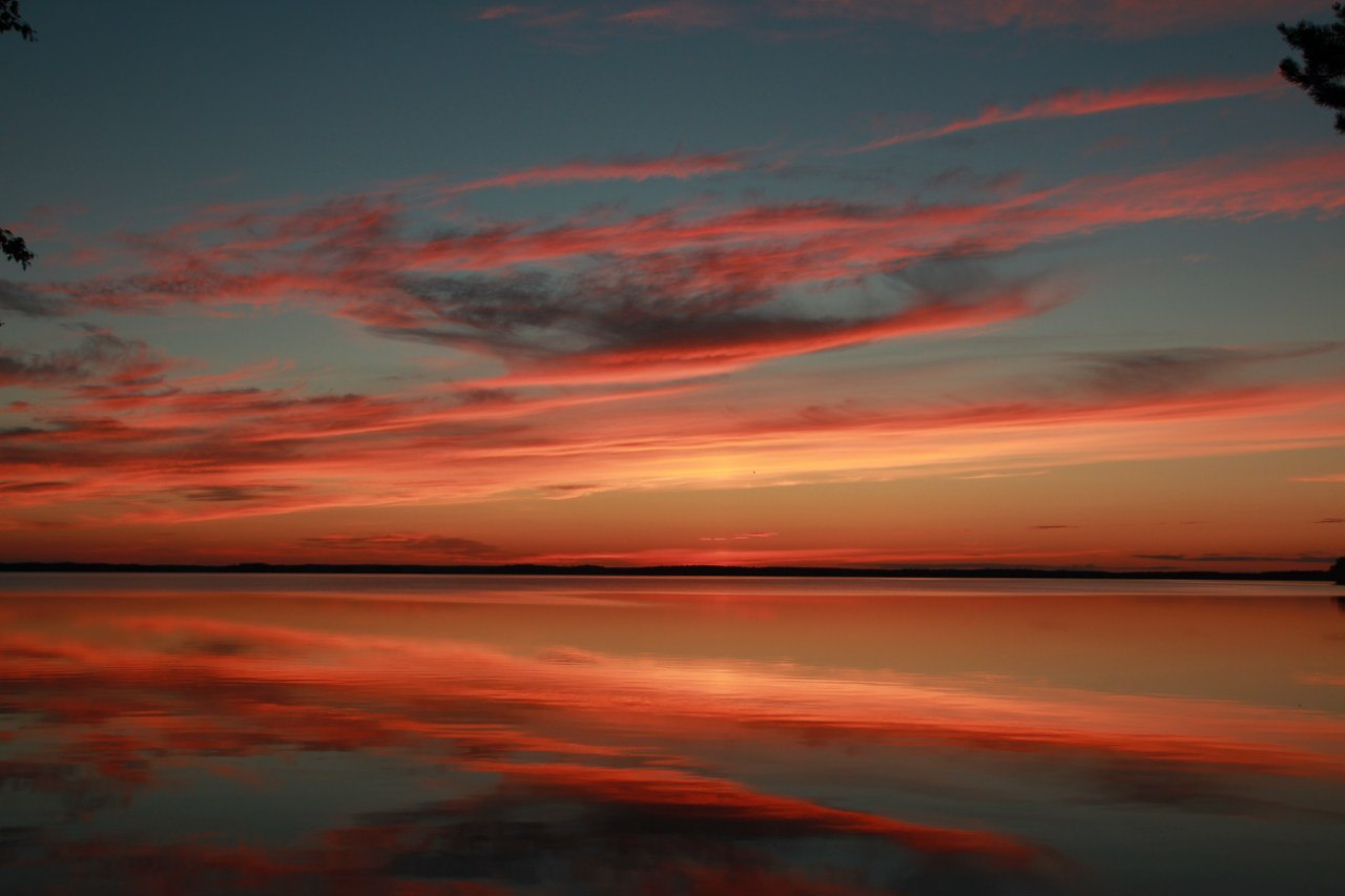 Download mobile wallpaper Sky, Landscape, Sunset, Sea for free.