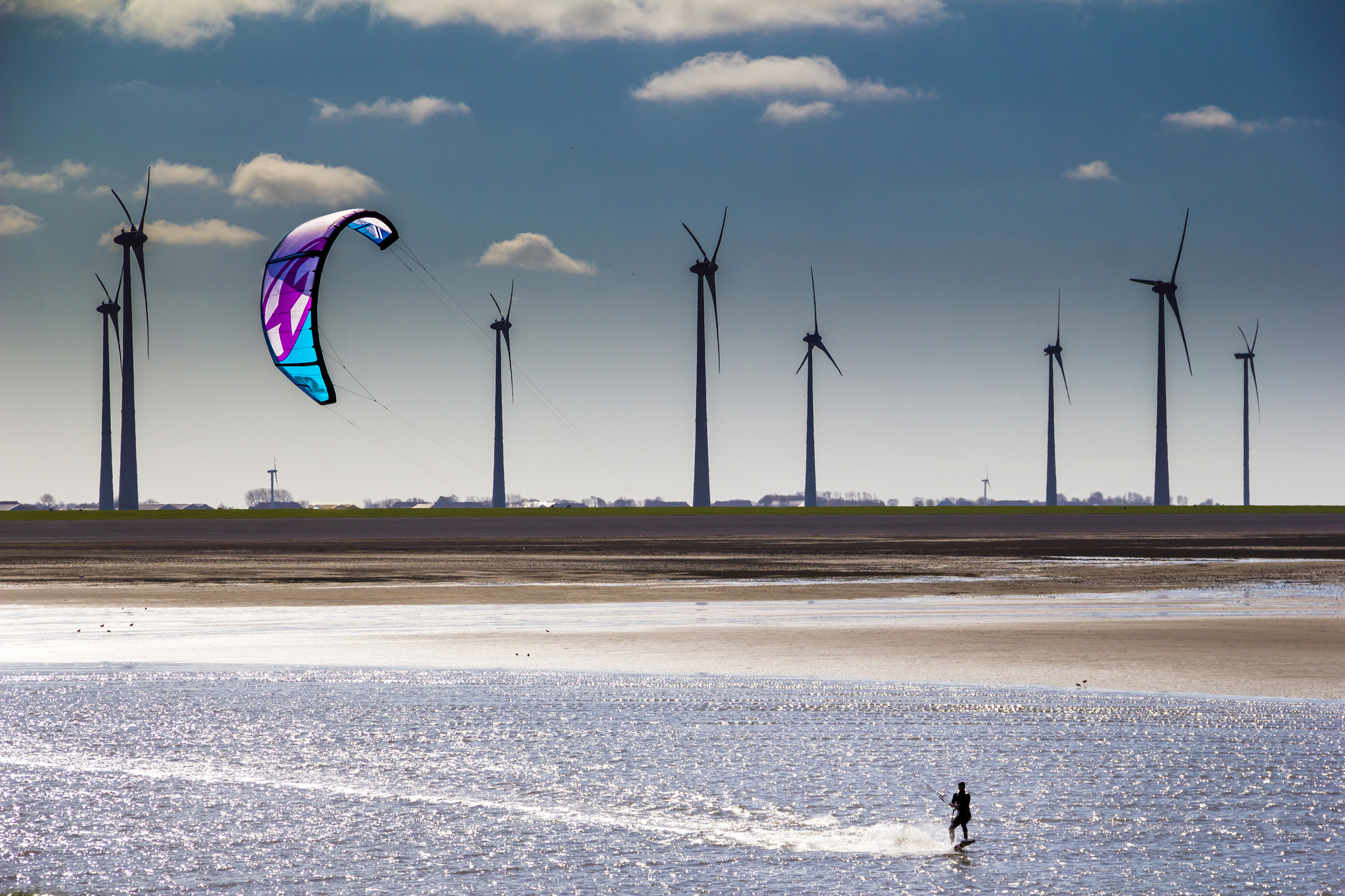 Download mobile wallpaper Sports, Windsurfing, Wind Turbine for free.
