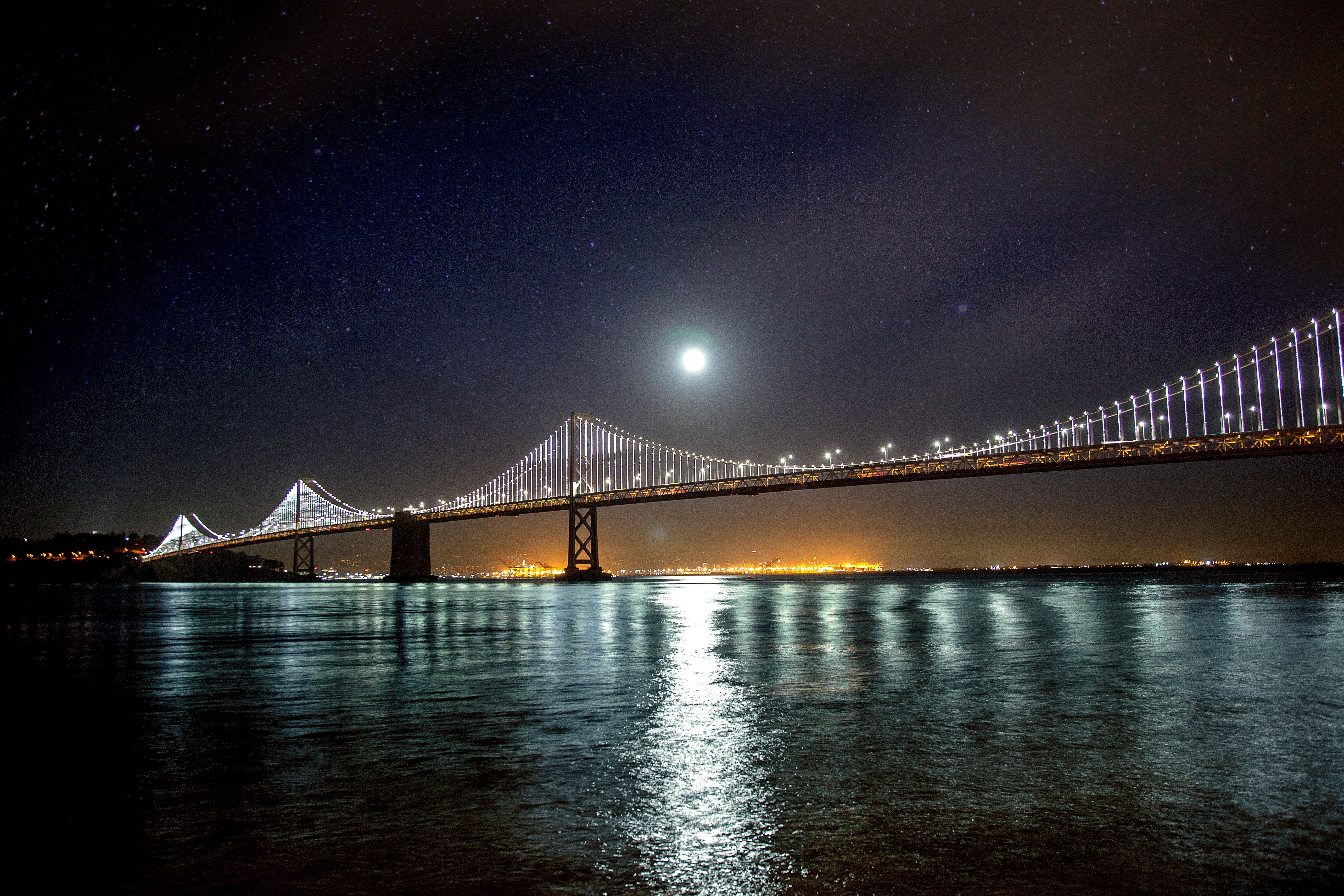 Téléchargez gratuitement l'image Bay Bridge, Des Ponts, Construction Humaine, San Fransisco sur le bureau de votre PC