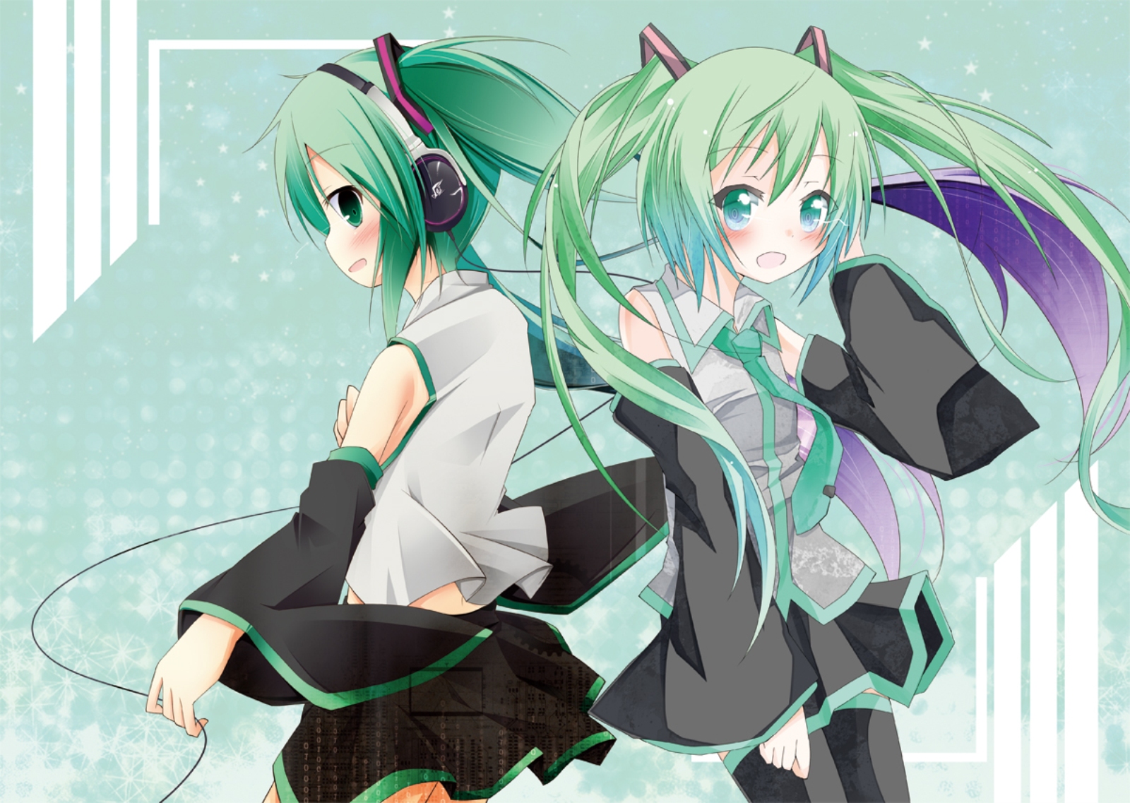 Laden Sie das Kopfhörer, Vocaloid, Hatsune Miku, Cgi, Animes-Bild kostenlos auf Ihren PC-Desktop herunter