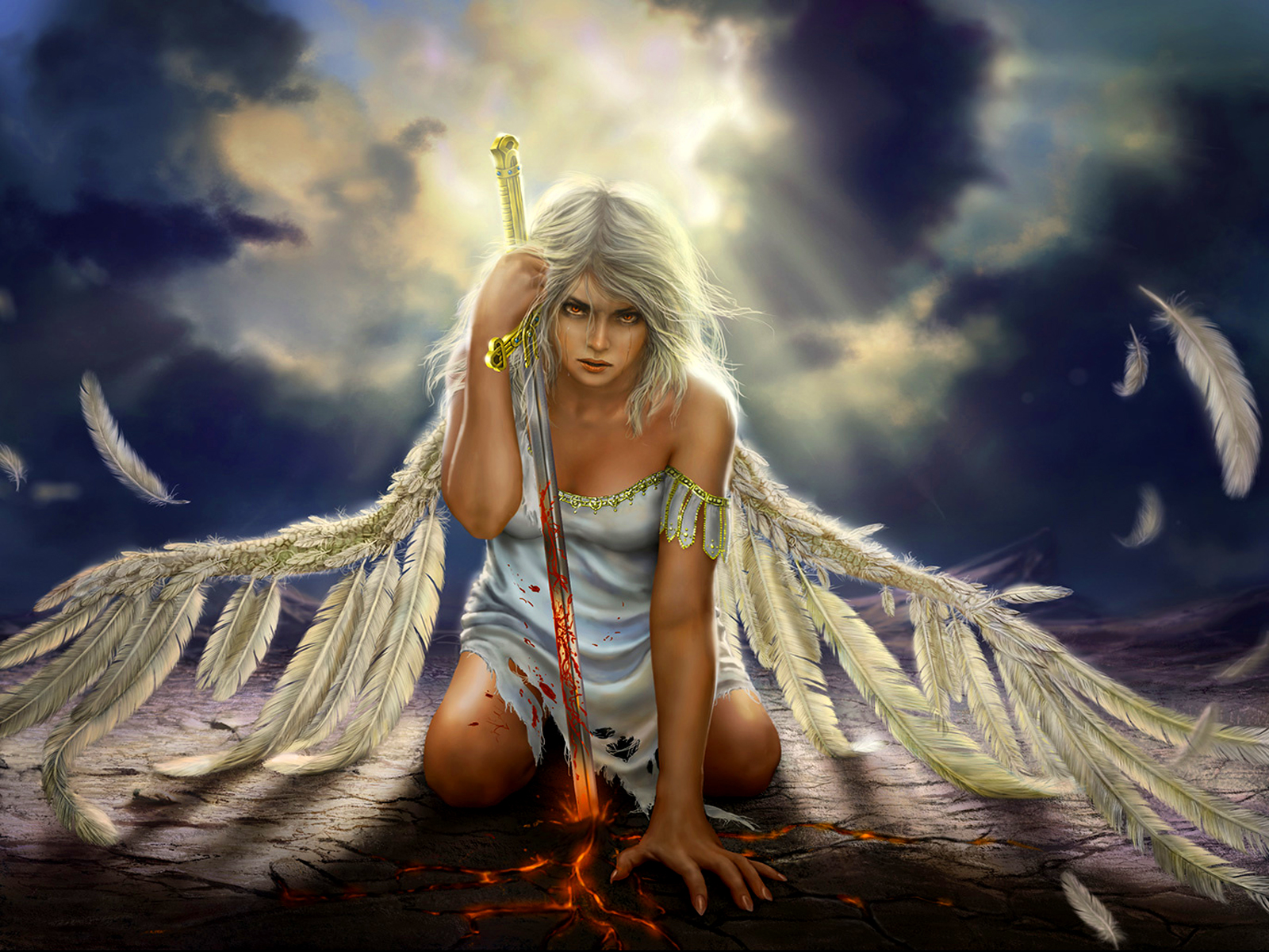fantasy, angel warrior