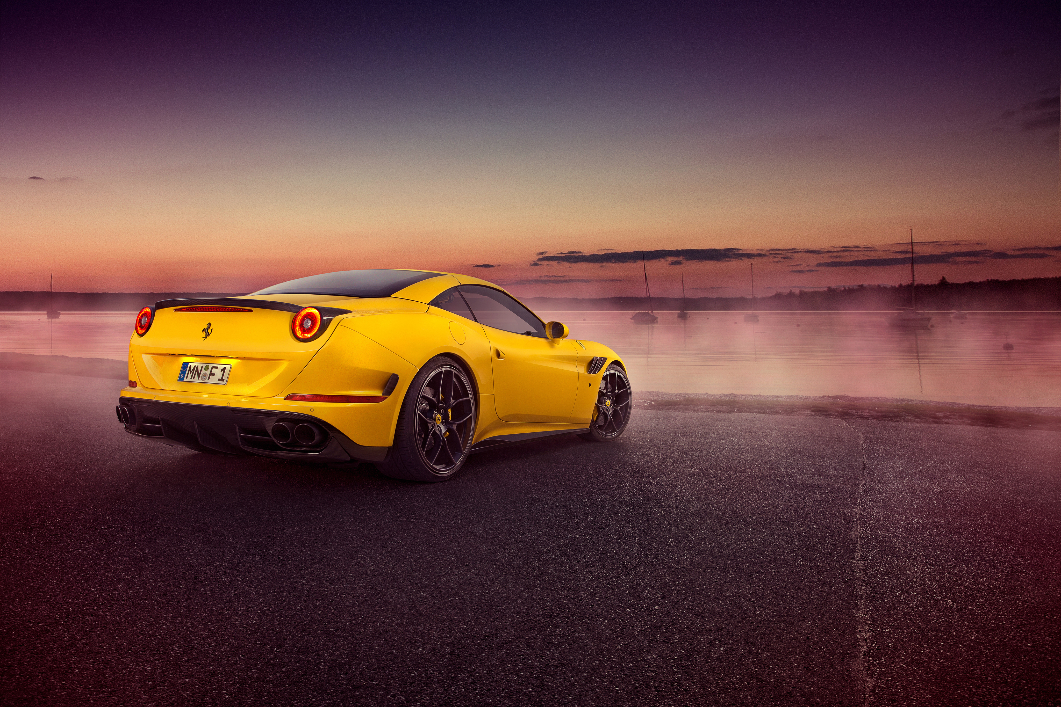 Download mobile wallpaper Ferrari, Ferrari California T, Vehicles, Yellow Car, Ferrari California T Novitec Rosso for free.