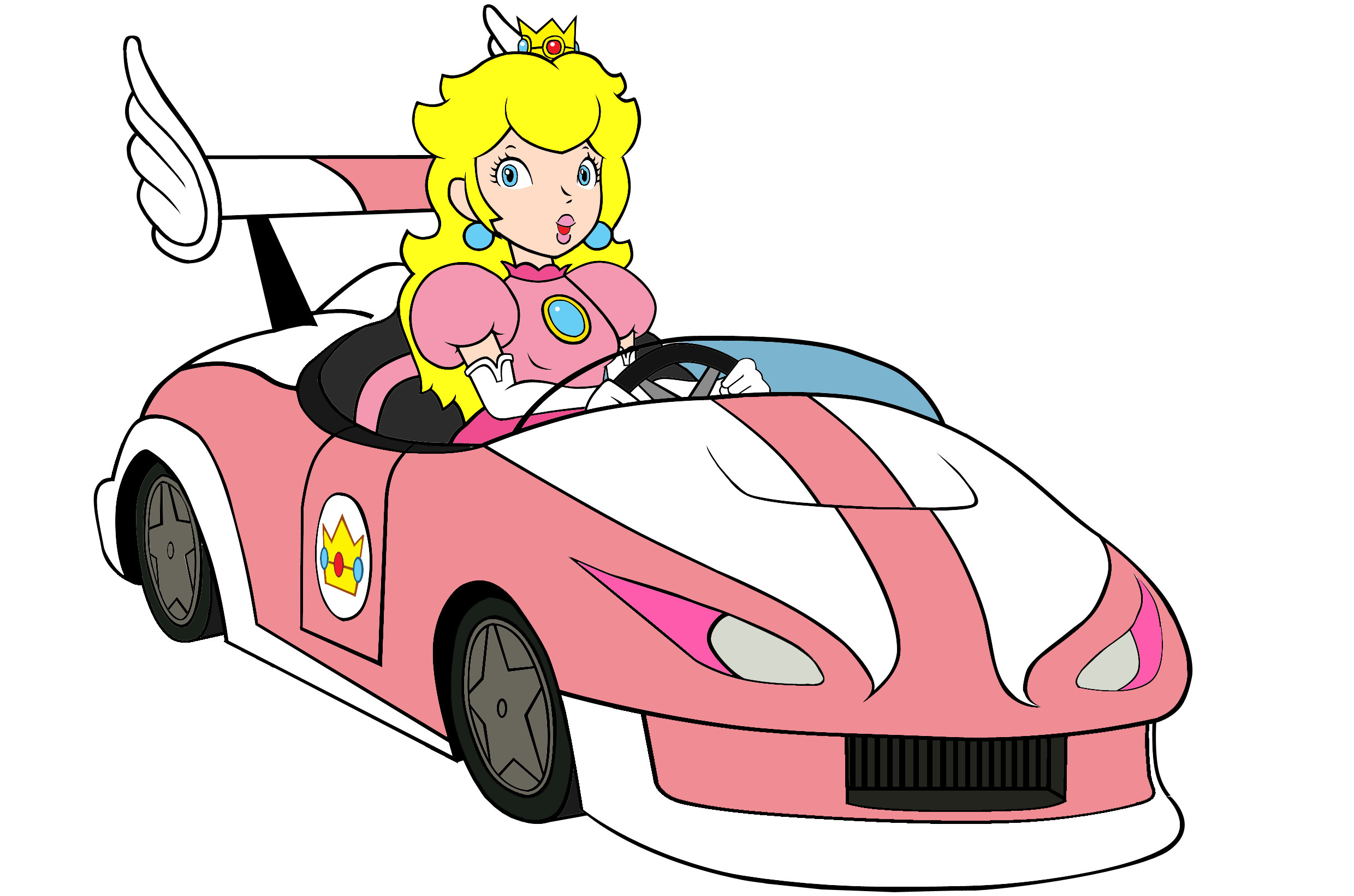 Скачати мобільні шпалери Mario Kart Wii, Принцеса Піч, Маріо, Відеогра безкоштовно.