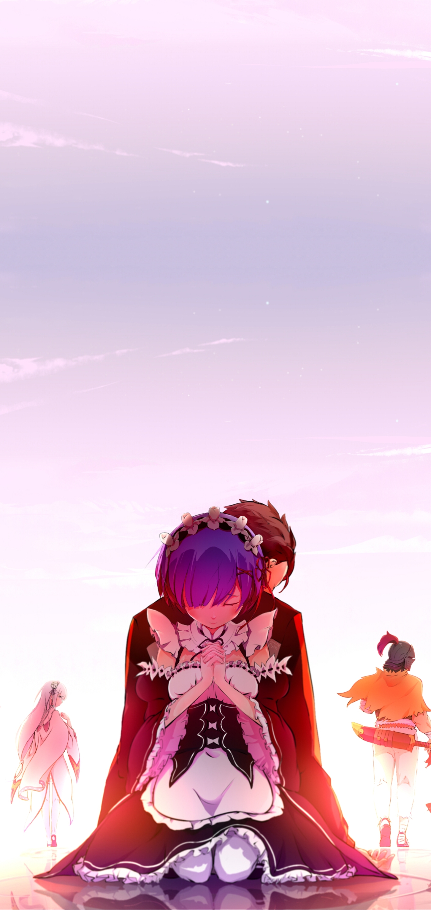 Handy-Wallpaper Blaue Haare, Animes, Kurzes Haar, Re:zero Das Leben In Einer Anderen Welt Beginnen, Rem (Re: Null) kostenlos herunterladen.