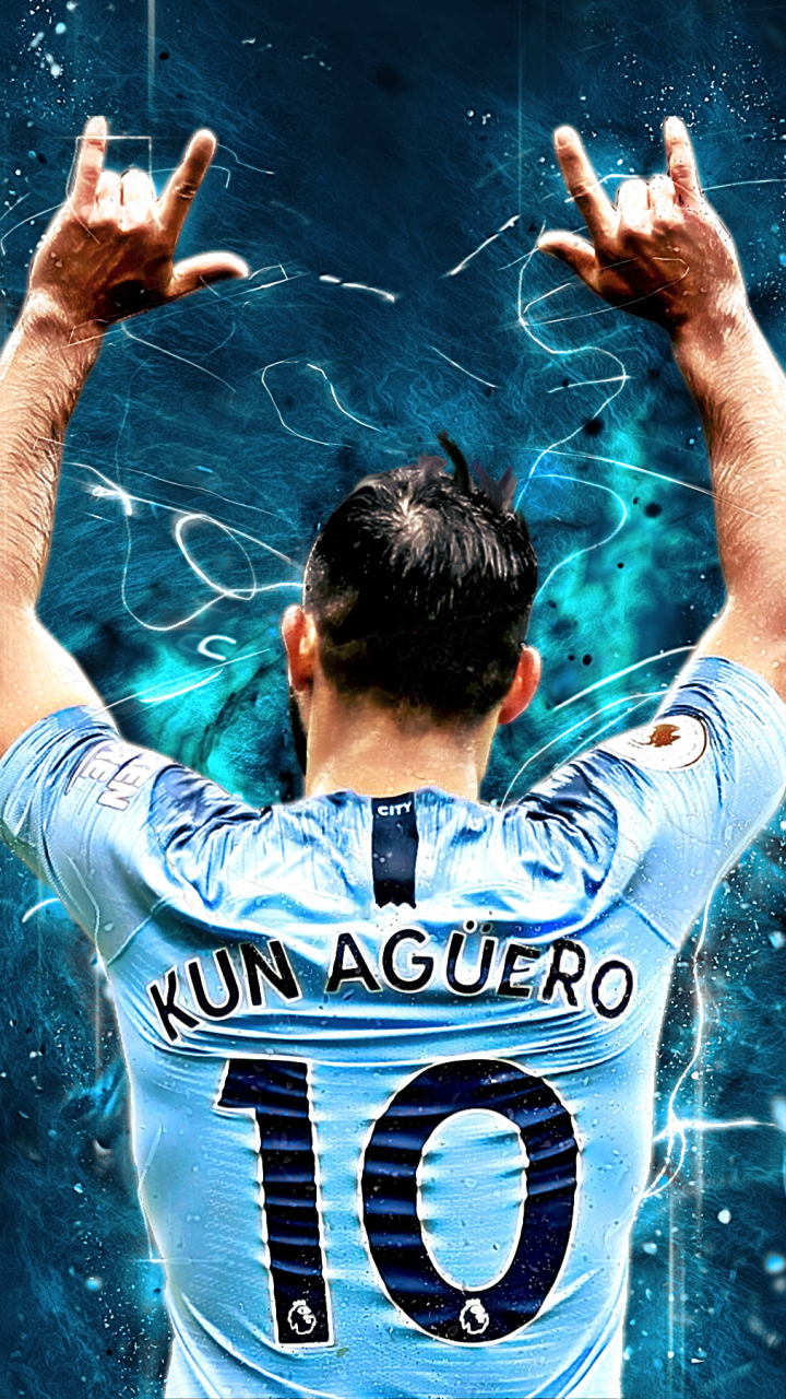 Téléchargez des papiers peints mobile Des Sports, Football, Manchester City Fc, Sergio Agüero, Argentin gratuitement.