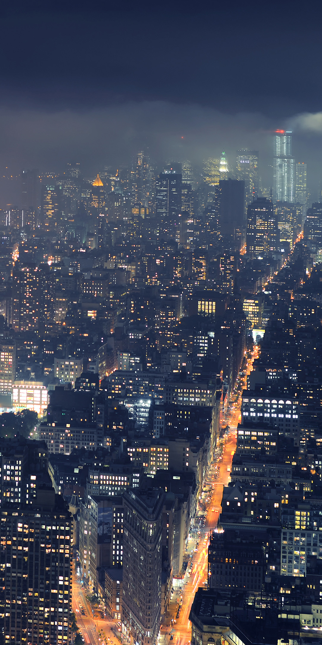 Скачать картинку Города, Ночь, Город, Сша, Нью Йорк, Сделано Человеком в телефон бесплатно.
