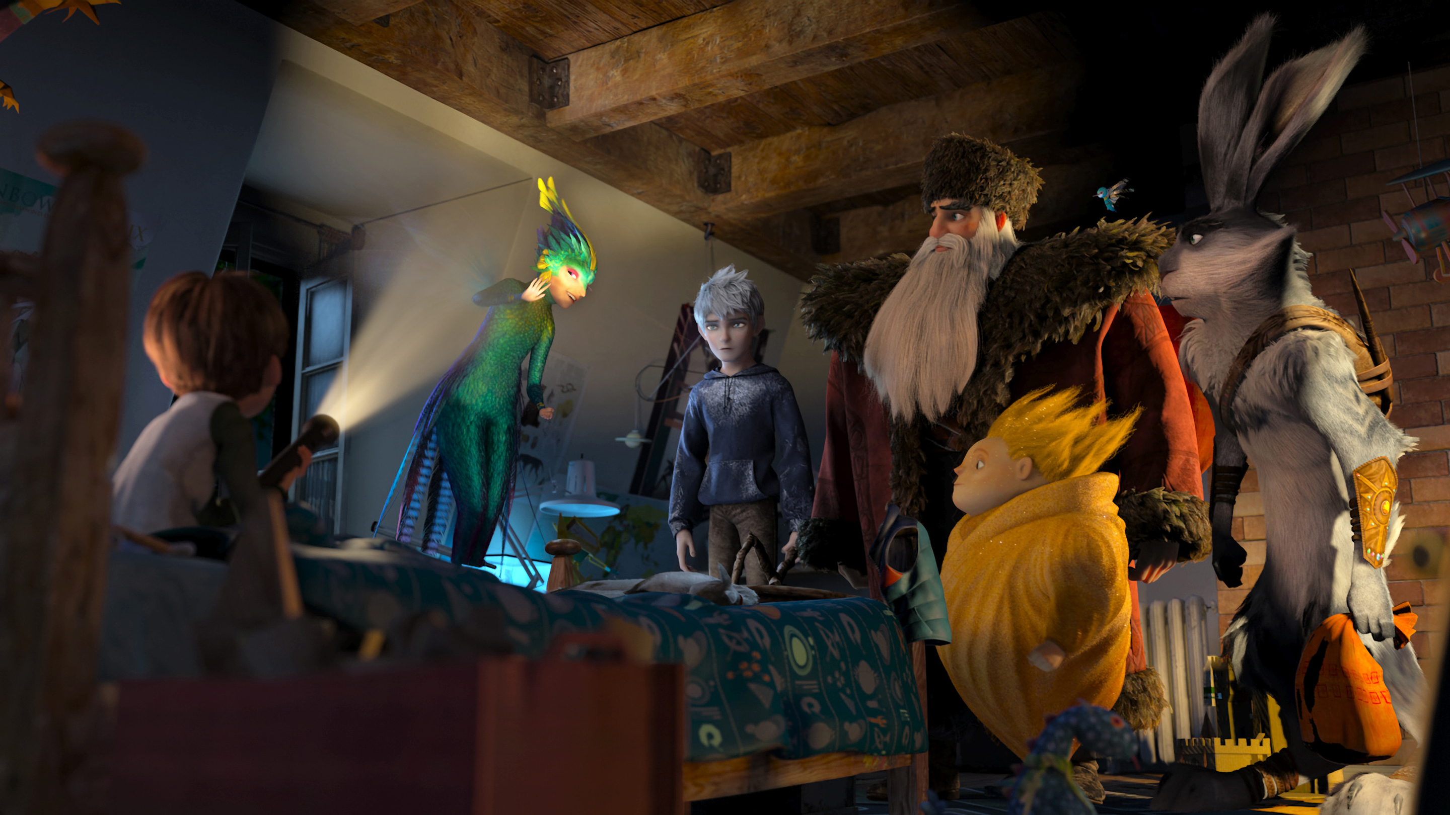 jack frost, movie, rise of the guardians, e aster bunnymund, north (rise of the guardians), sandman (rise of the guardians), tooth (rise of the guardians)