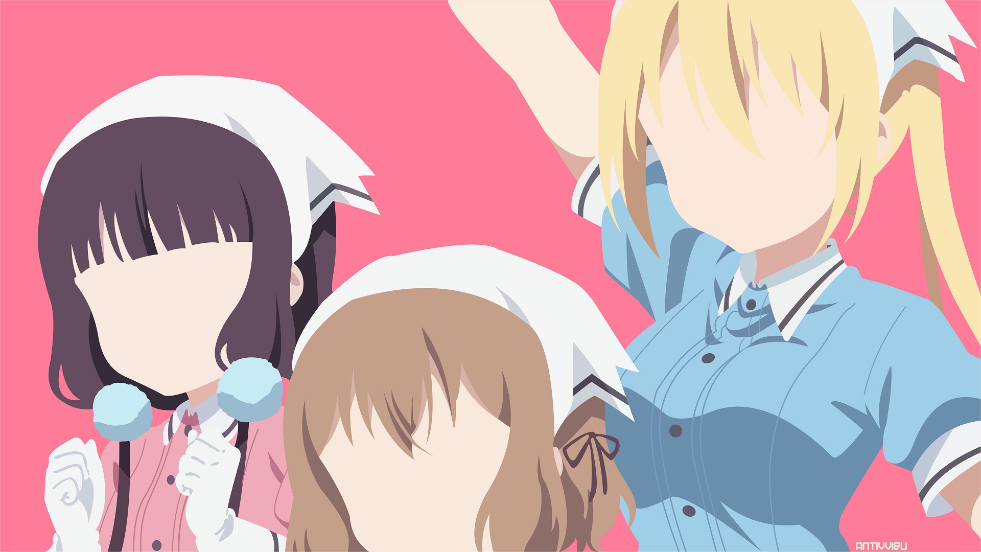 Laden Sie das Animes, Kaho Hinata, Mafuyu Hoshikawa, Maika Sakuranomiya, Blend S-Bild kostenlos auf Ihren PC-Desktop herunter