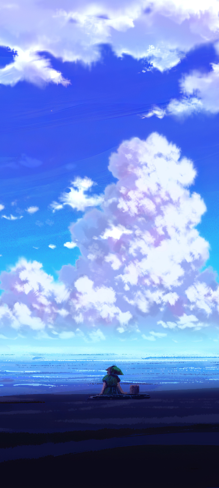 Скачать картинку Аниме, Пейзаж, Небо, Облака, Облако в телефон бесплатно.