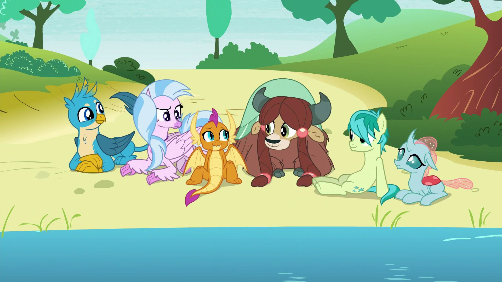 Free download wallpaper My Little Pony, Tv Show, My Little Pony: Friendship Is Magic, Ocellus (My Little Pony), Gallus (My Little Pony), Sandbar (My Little Pony), Silverstream (My Little Pony: Friendship Is Magic), Smolder (My Little Pony), Yona (My Little Pony) on your PC desktop