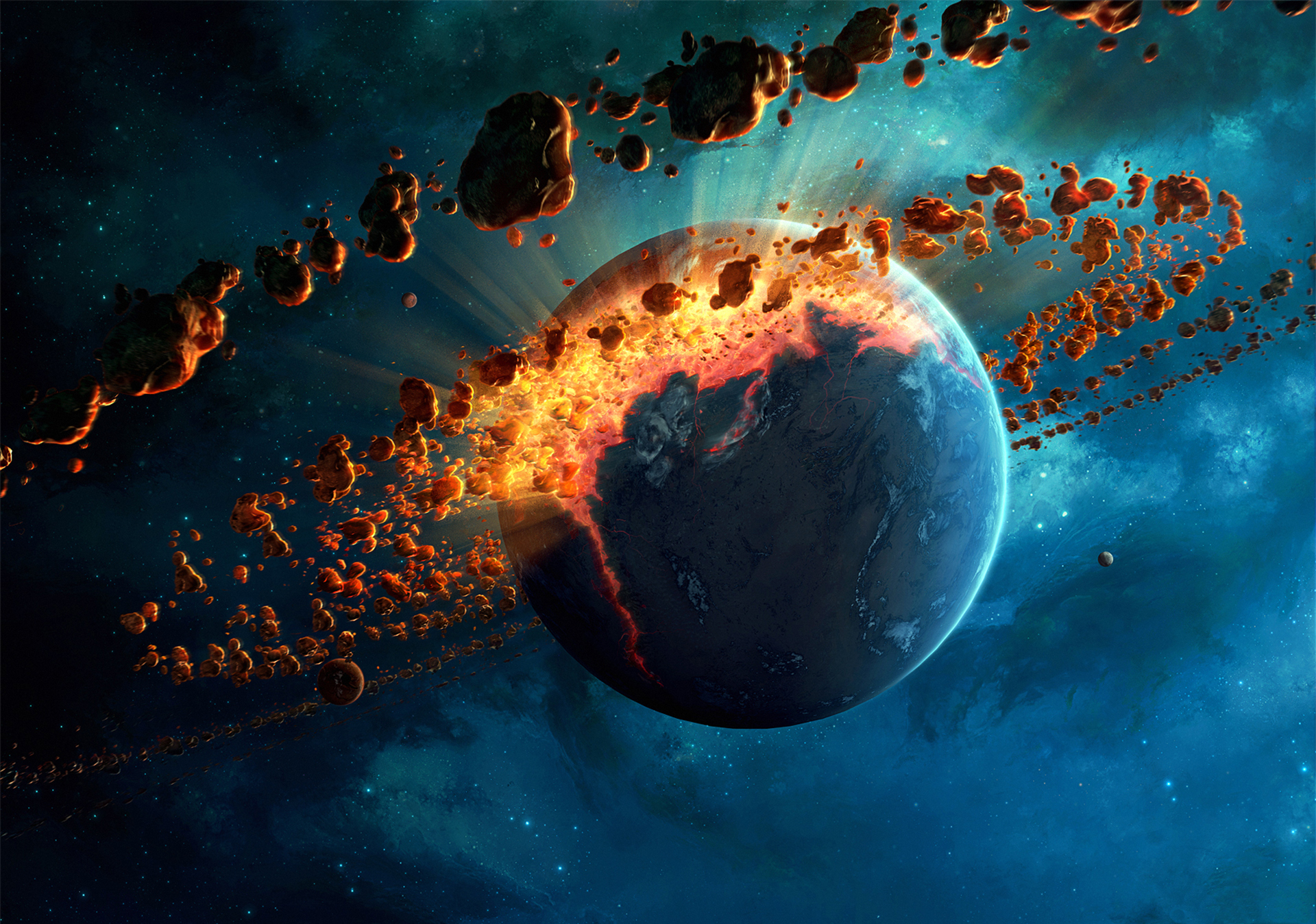Free download wallpaper Space, Planet, Explosion, Sci Fi on your PC desktop