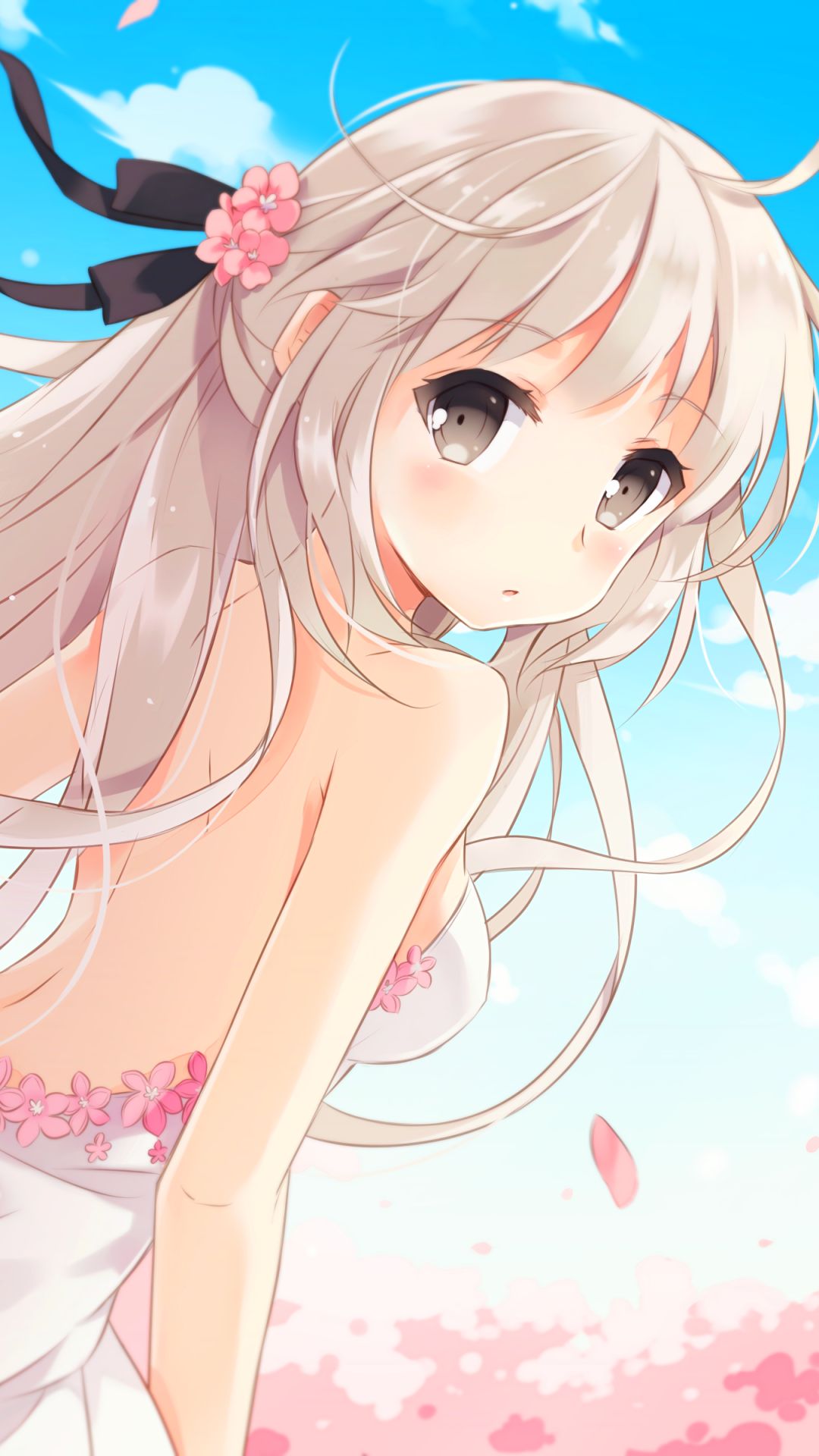 Download mobile wallpaper Anime, Flower, Spring, Cherry Blossom, Yosuga No Sora, Sora Kasugano for free.