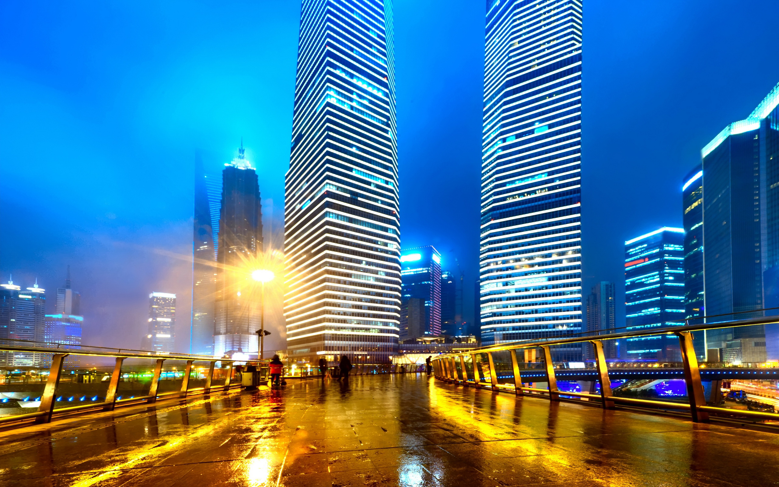 Free download wallpaper Cities, Night, Light, China, Shanghai, Man Made on your PC desktop