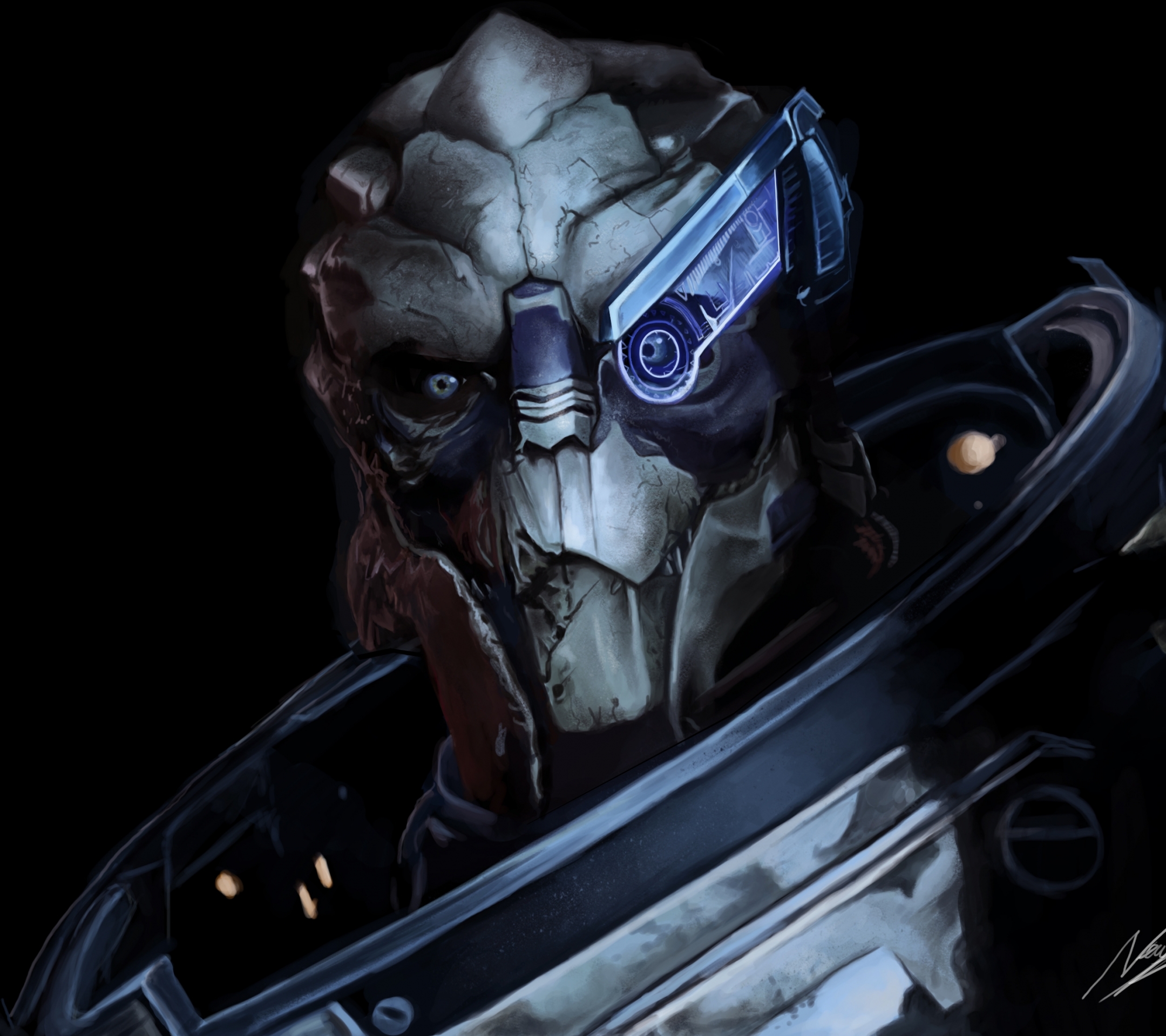 Download mobile wallpaper Mass Effect, Video Game, Garrus Vakarian for free.