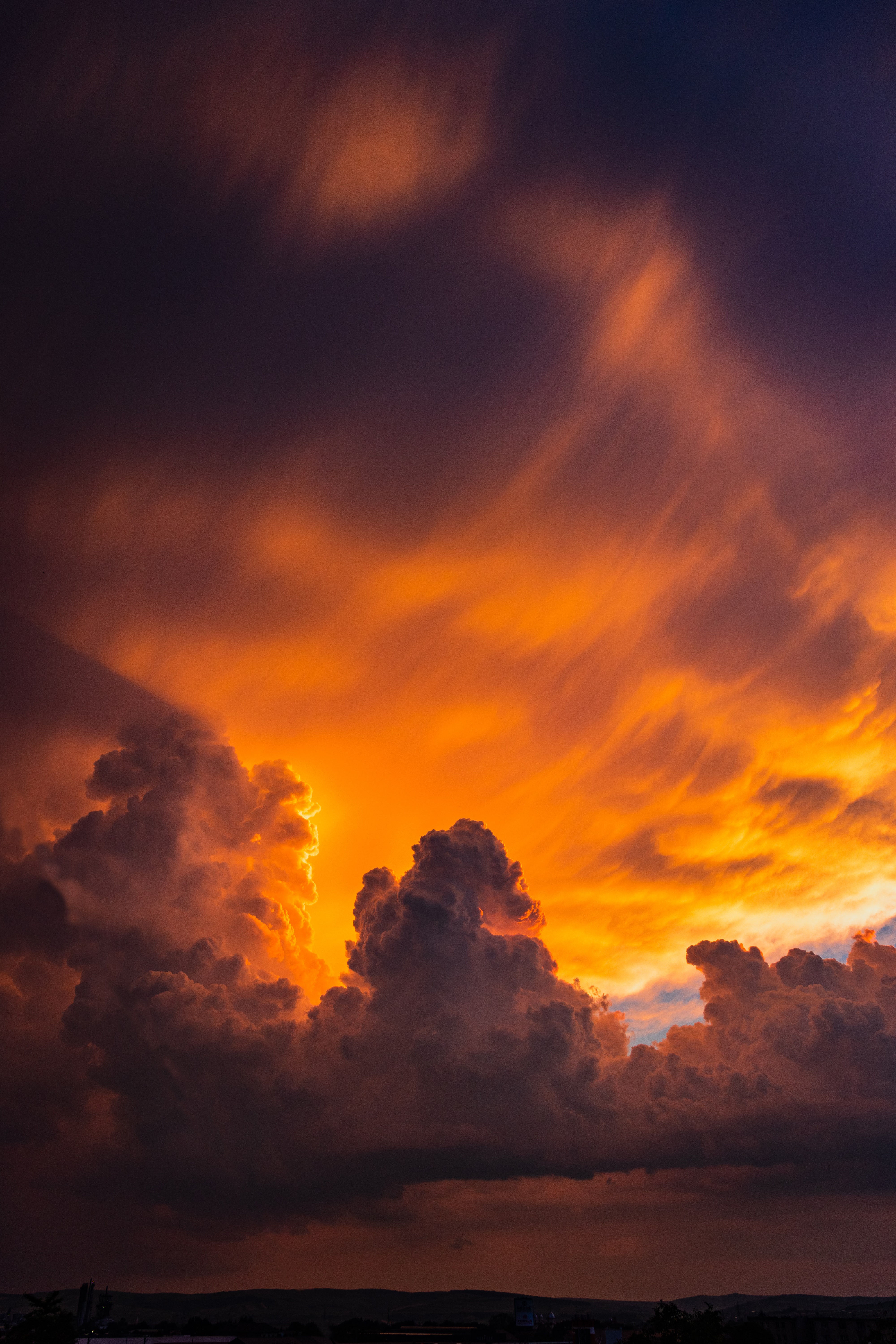 Free download wallpaper Sky, Grisont, Grizont, Nature, Clouds, Sunset on your PC desktop