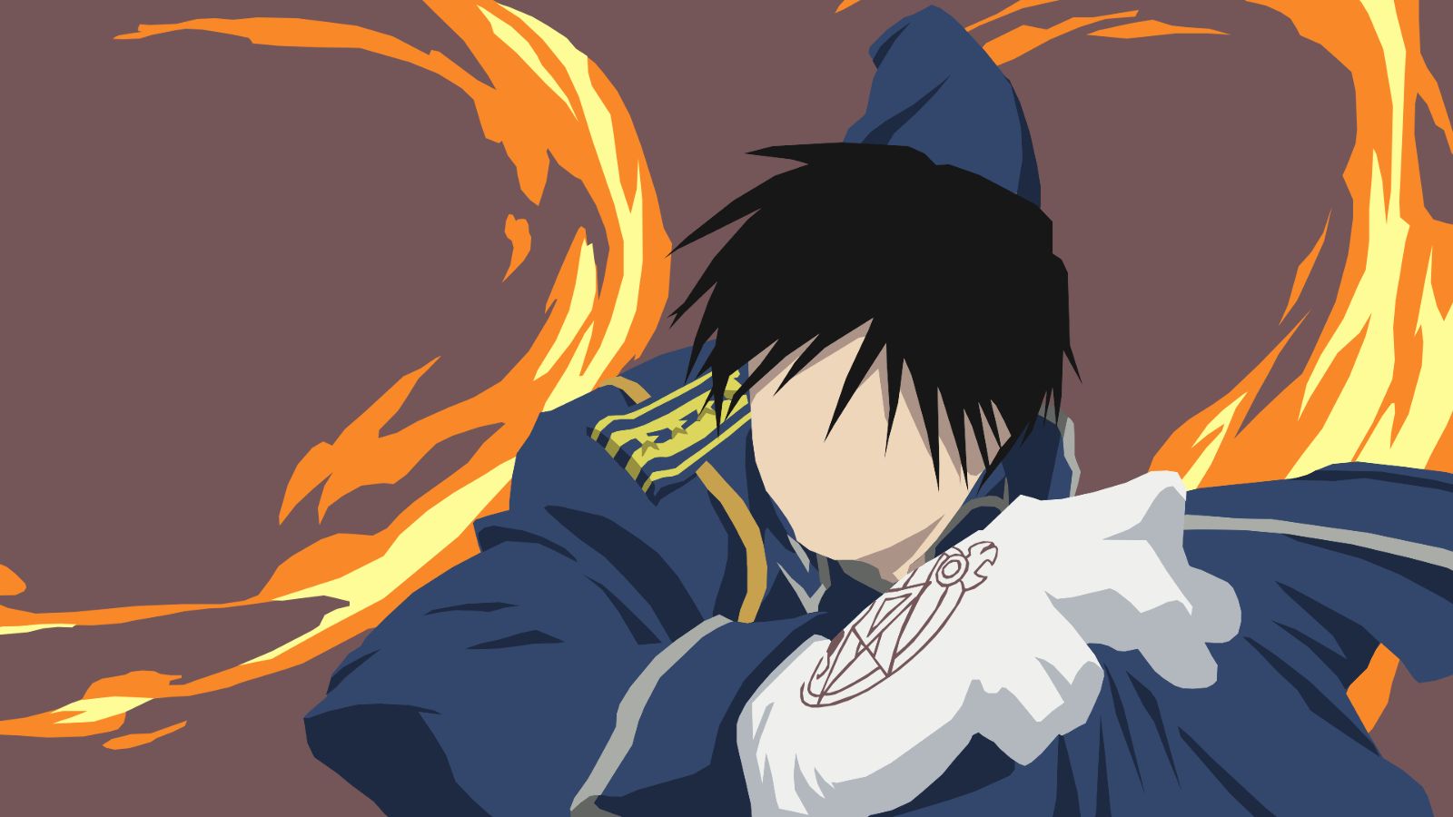 Free download wallpaper Anime, Fire, Fullmetal Alchemist, Minimalist, Fullmetal Alchemist: Brotherhood on your PC desktop