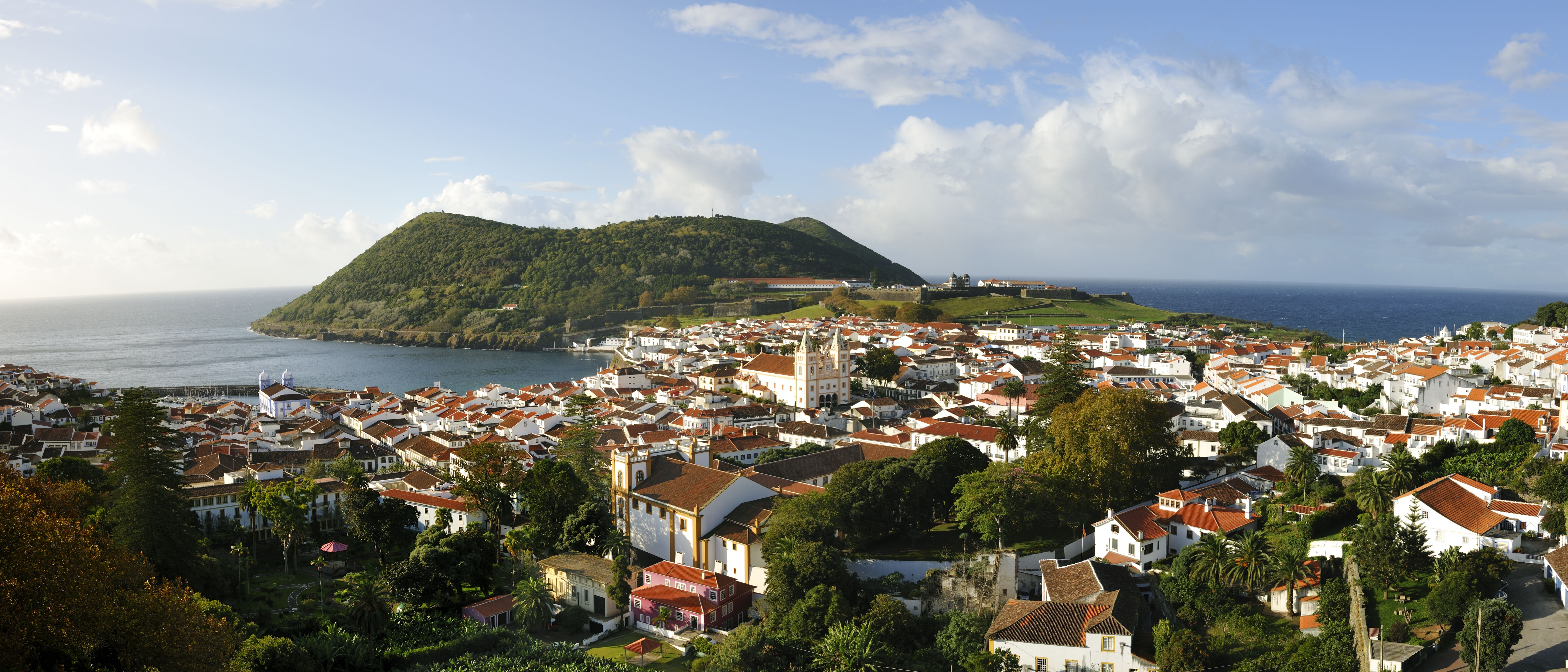 man made, town, azores, portugal, towns