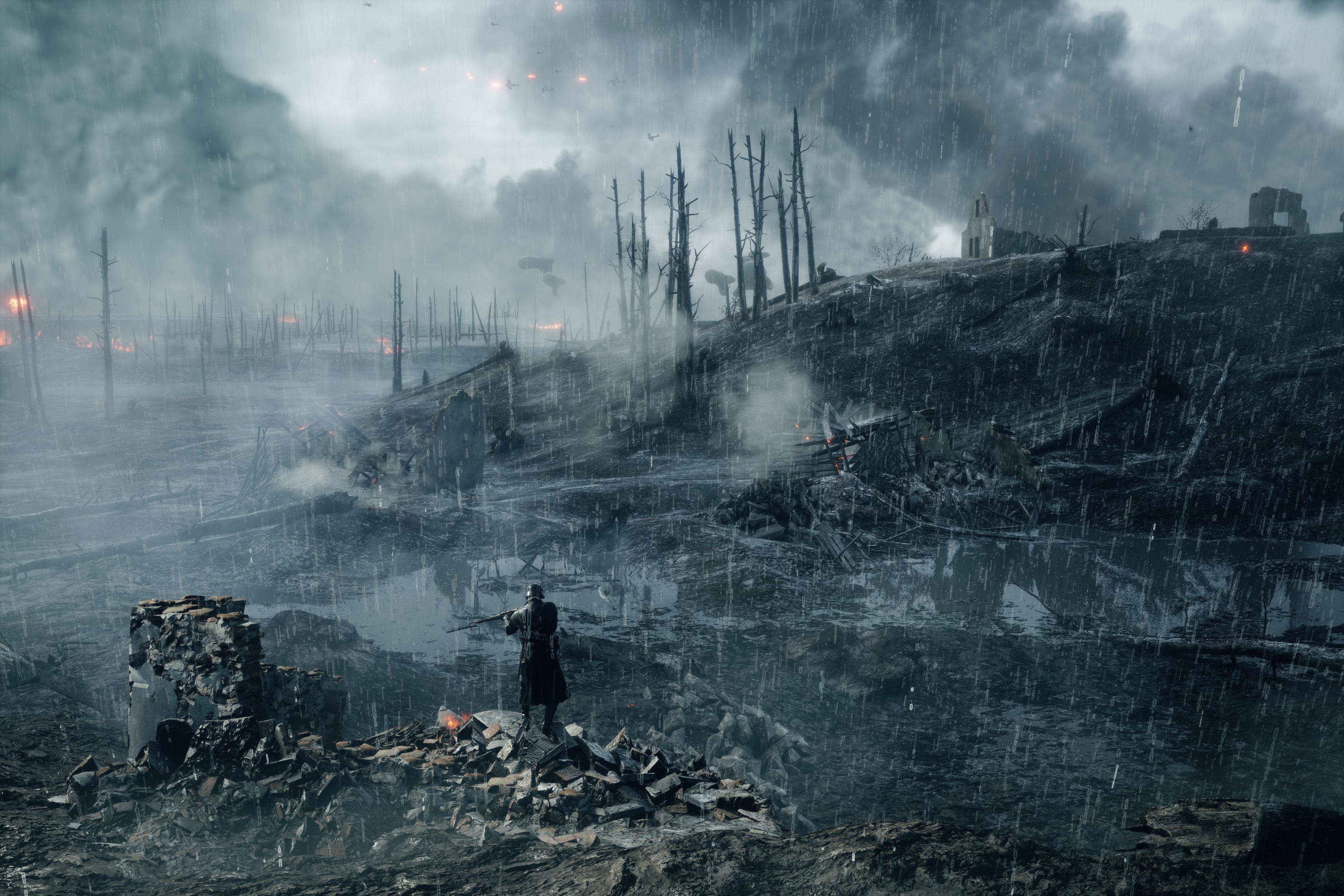 Download mobile wallpaper Landscape, Rain, Battlefield, Soldier, Video Game, Battlefield 1 for free.