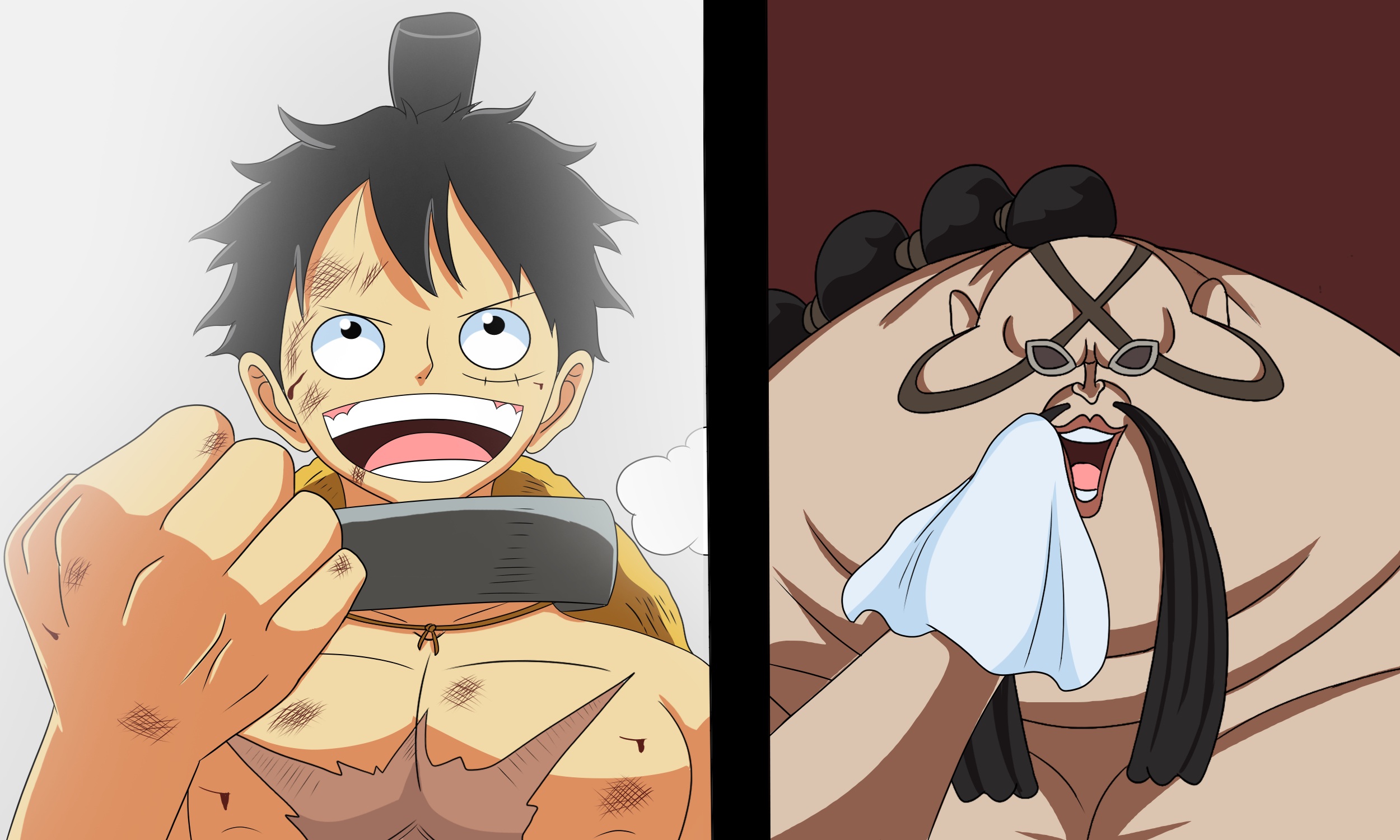 anime, one piece, monkey d luffy, queen the plague