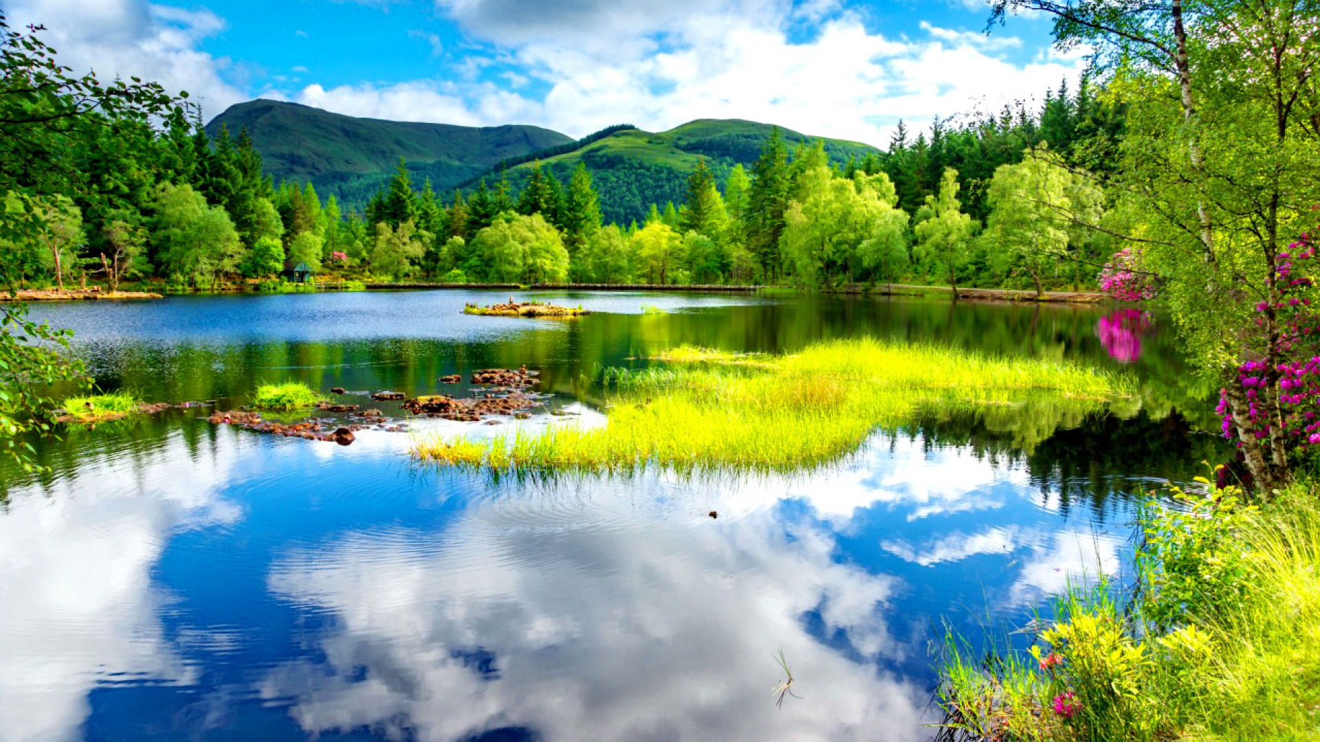 PCデスクトップに自然, 湖, 青い, 地球, 春画像を無料でダウンロード