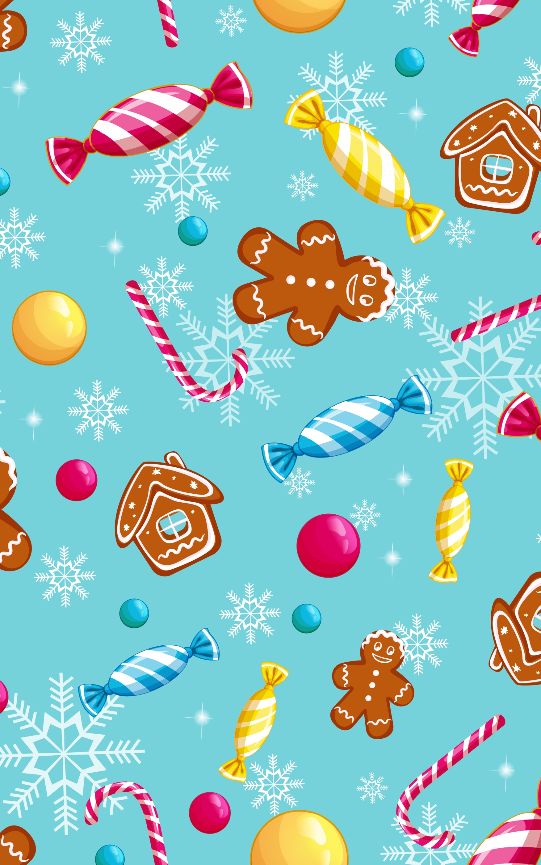 Téléchargez des papiers peints mobile Noël, Vacances, Des Bonbons, Bonbon, Biscuit gratuitement.