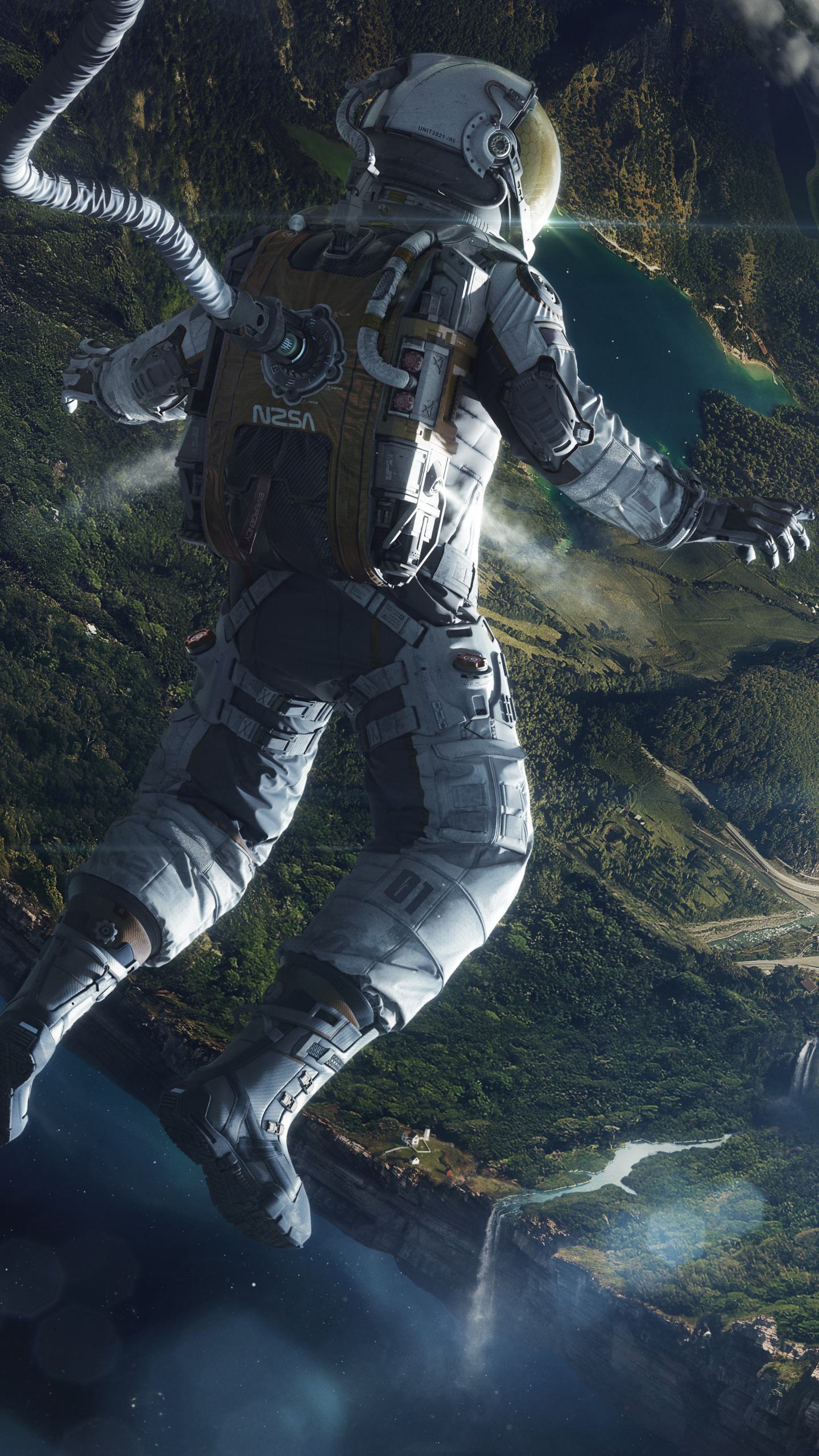 Download mobile wallpaper Landscape, Space, Sci Fi, Astronaut for free.