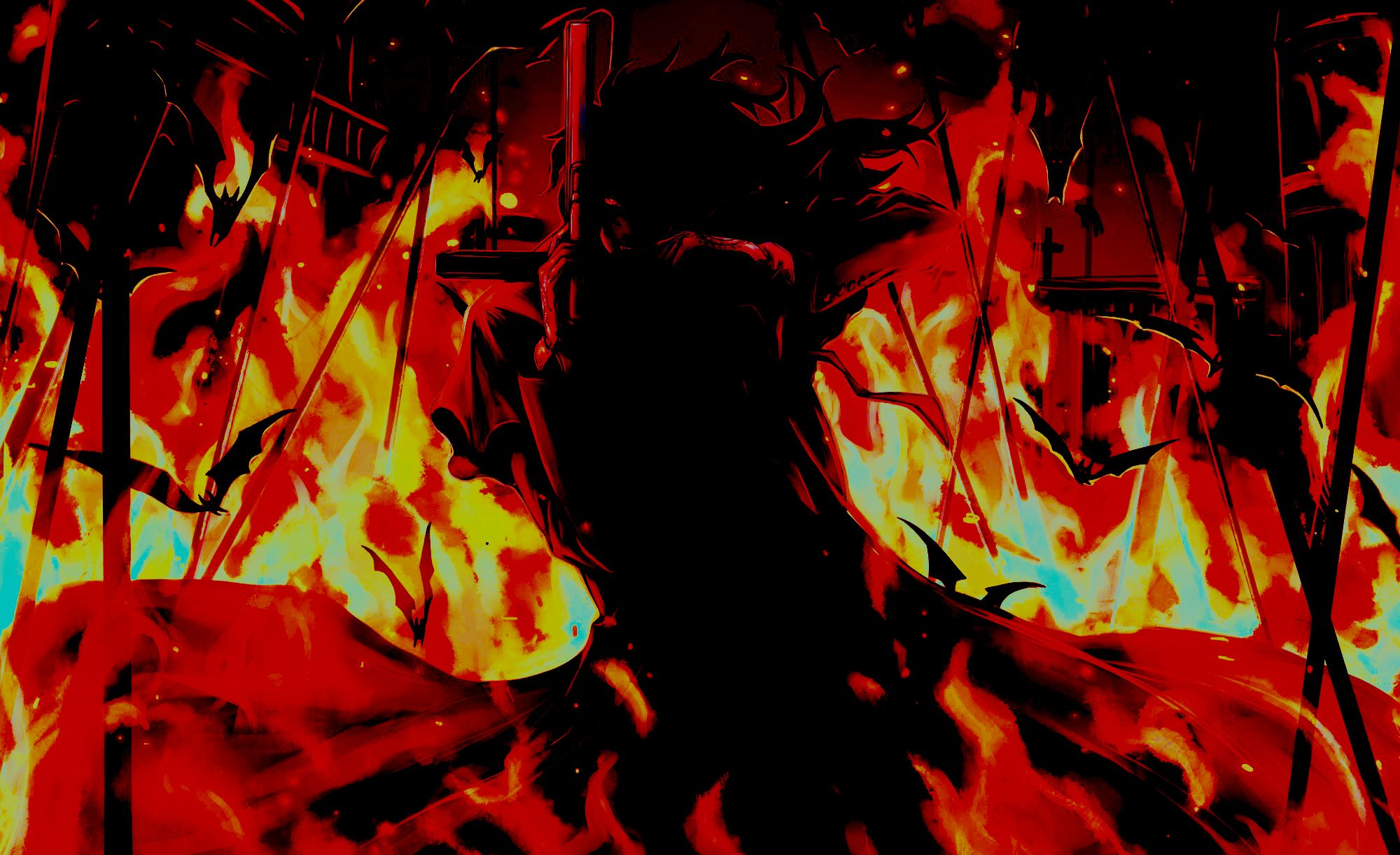 Free download wallpaper Anime, Red Eyes, Gun, Hellsing, Alucard (Hellsing) on your PC desktop