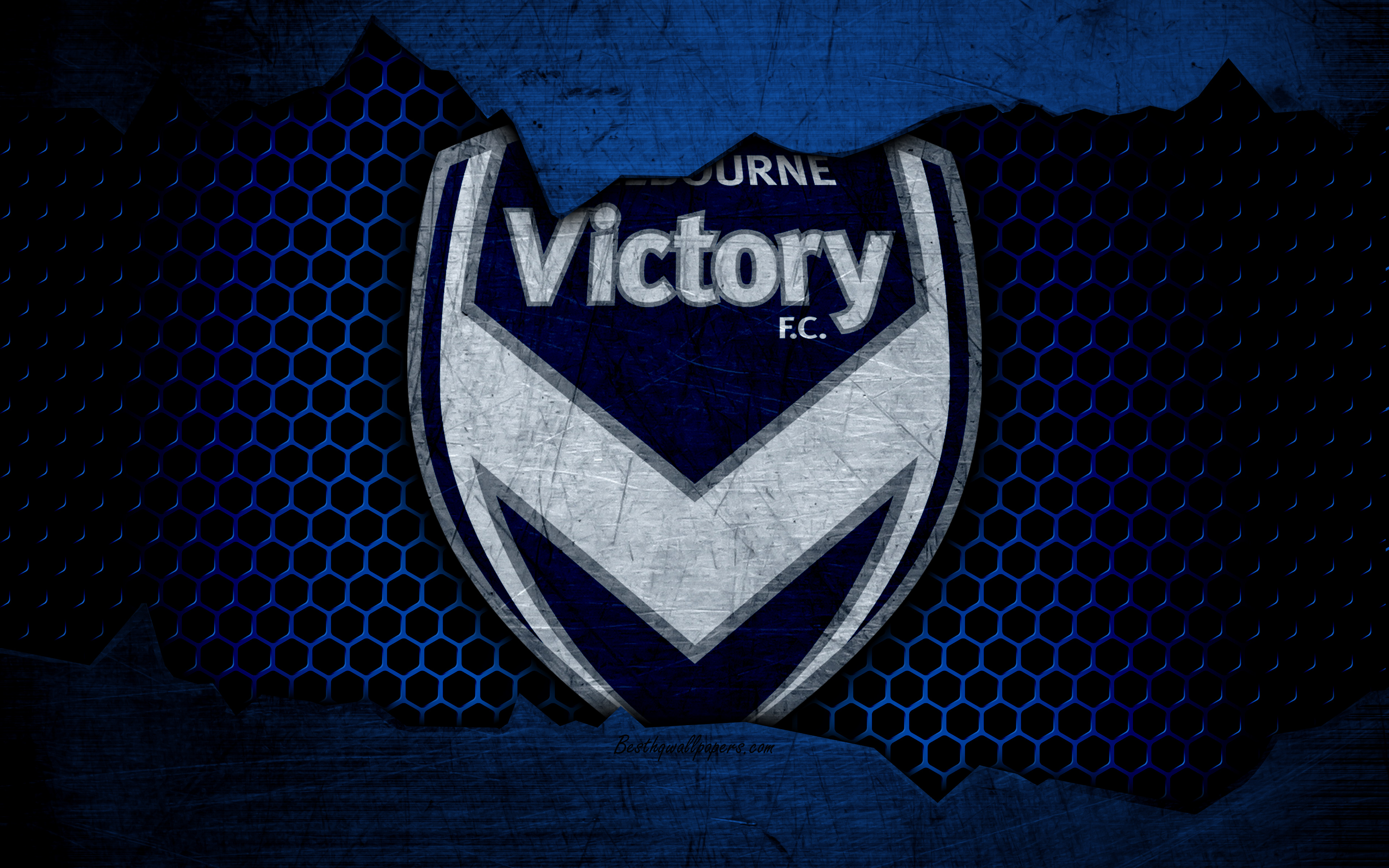 Handy-Wallpaper Sport, Fußball, Logo, Emblem, Melbourne Victory Fc kostenlos herunterladen.