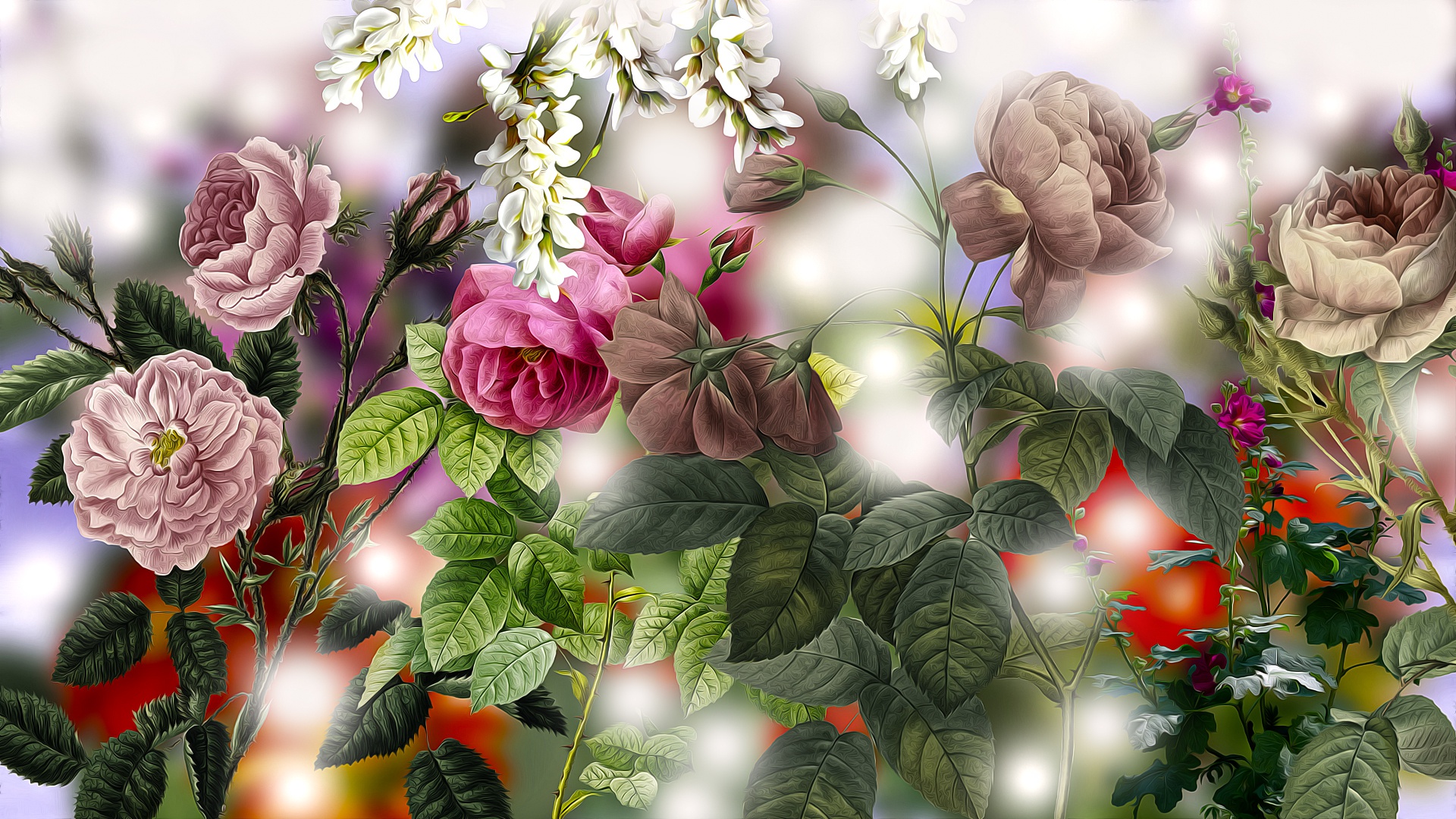 Free download wallpaper Flowers, Flower, Rose, Artistic on your PC desktop