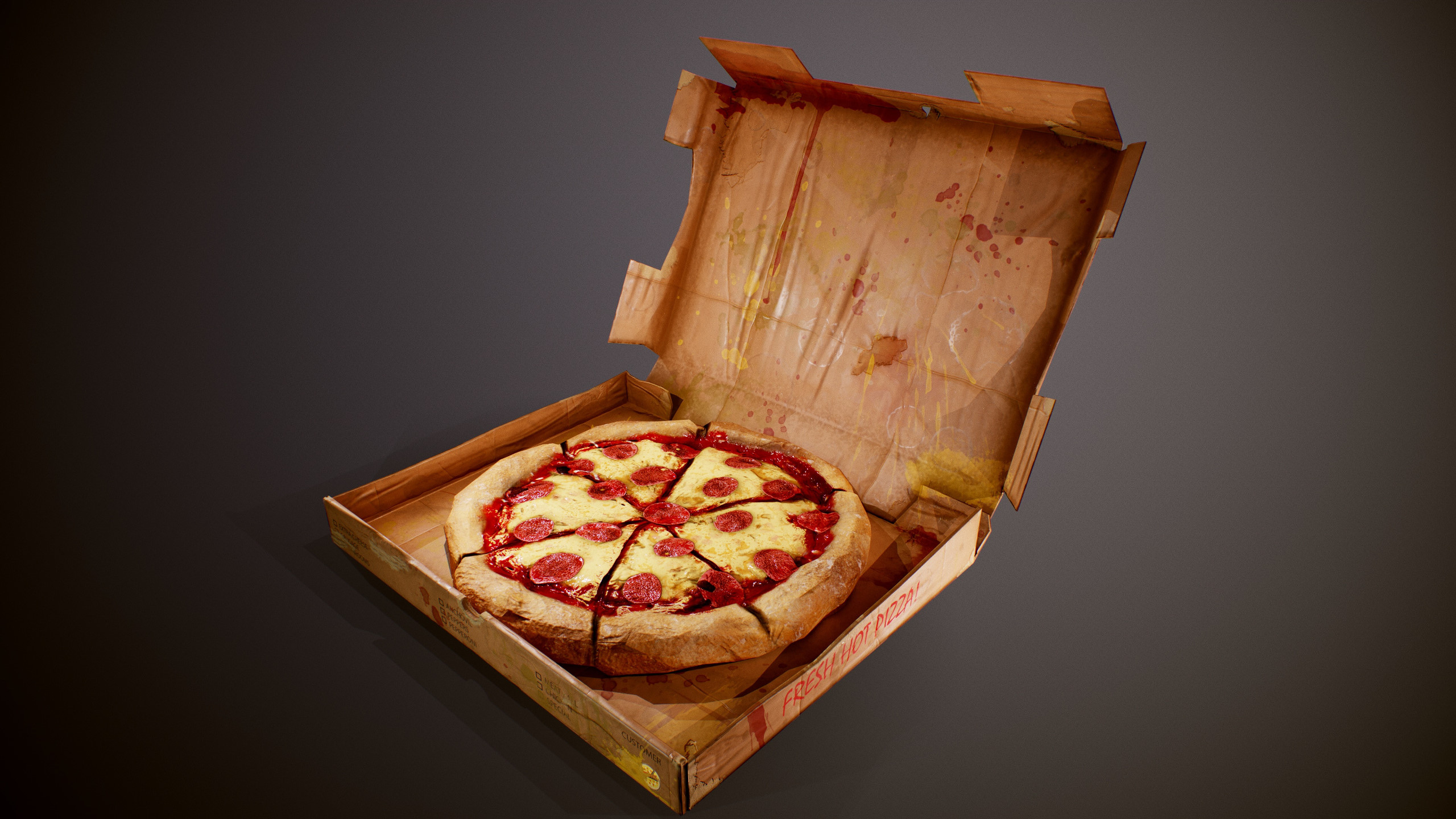 Téléchargez gratuitement l'image Nourriture, Pizza, 3D sur le bureau de votre PC