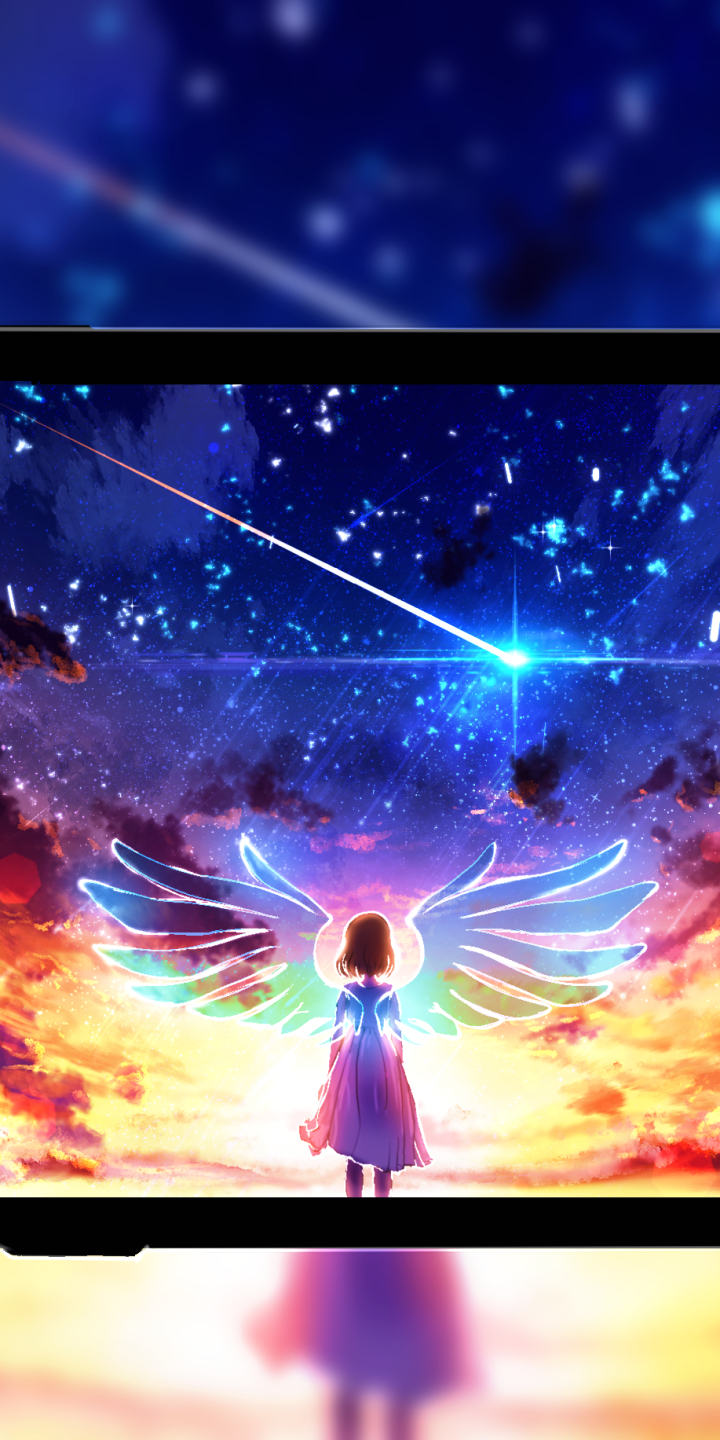 Download mobile wallpaper Anime, Wings, Original for free.