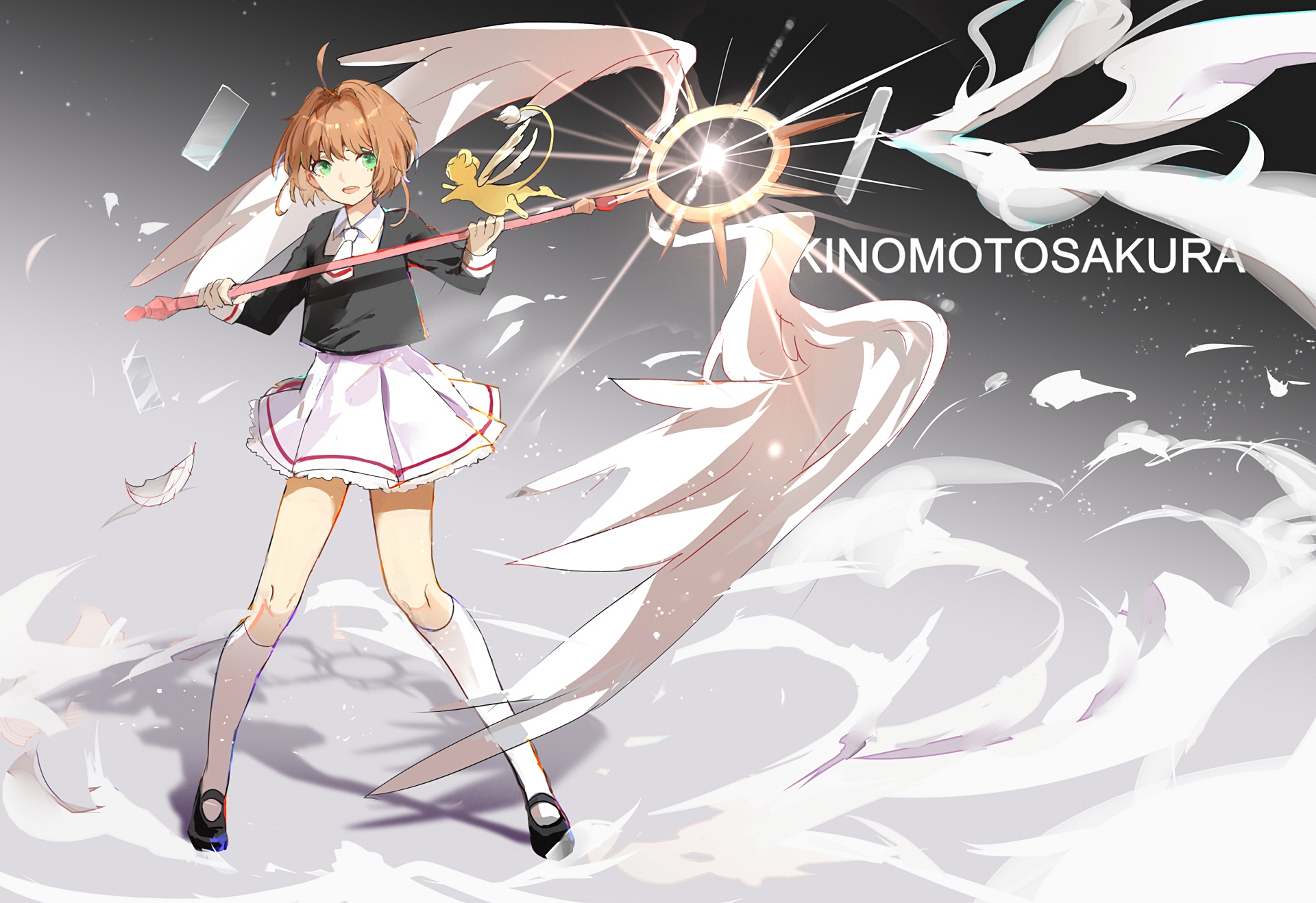 Laden Sie das Animes, Kadokyaputa Sakura, Sakura Kinomoto, Kerberos (Kartencaptor Sakura)-Bild kostenlos auf Ihren PC-Desktop herunter