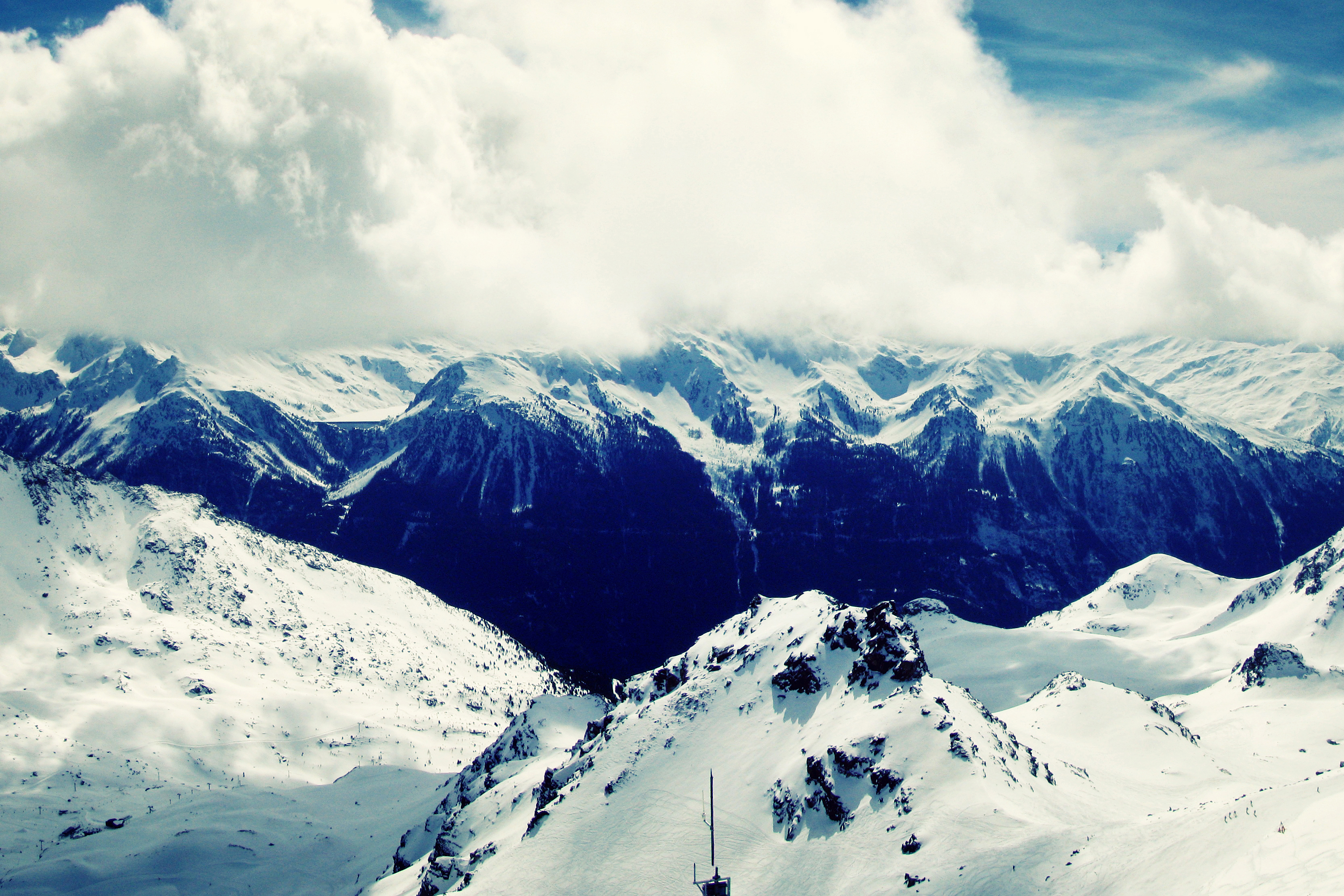 tops, val thorens, nature, mountains, snow, vertex, france, val thorans phone background
