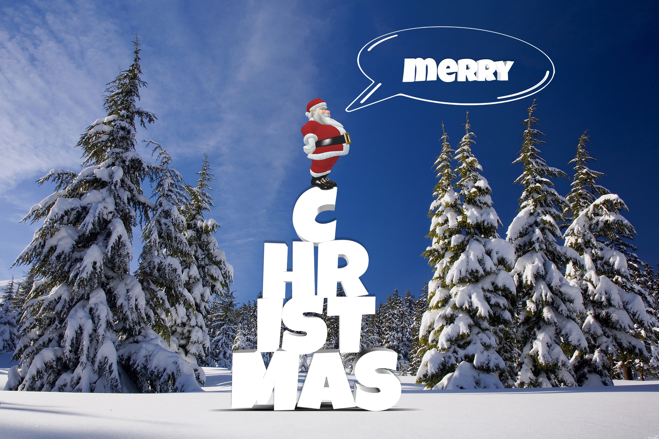 holiday, christmas, merry christmas, santa claus, tree, winter Image for desktop