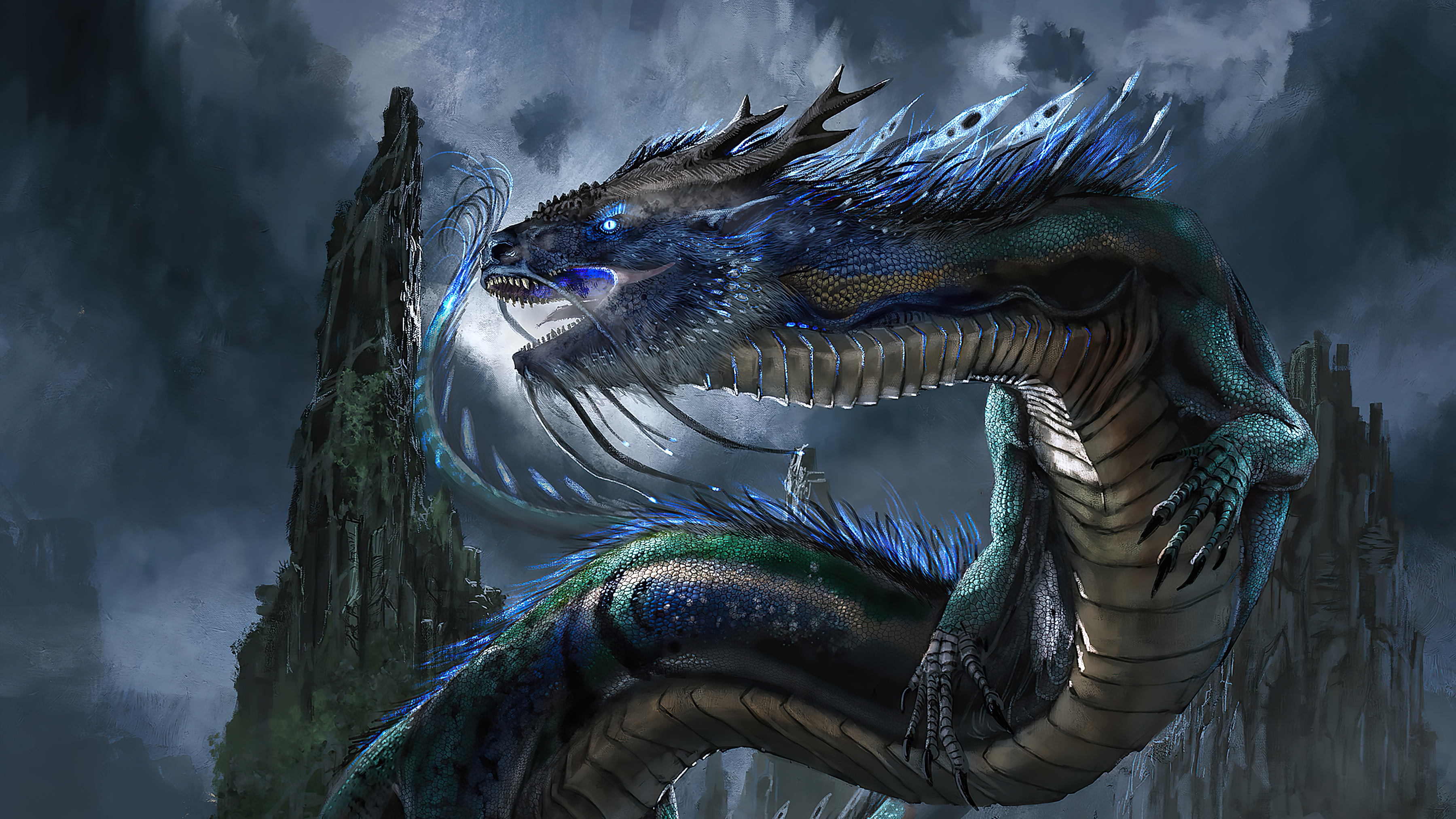 978554 Hintergrundbild herunterladen chinesischer drache, fantasie, drachen - Bildschirmschoner und Bilder kostenlos