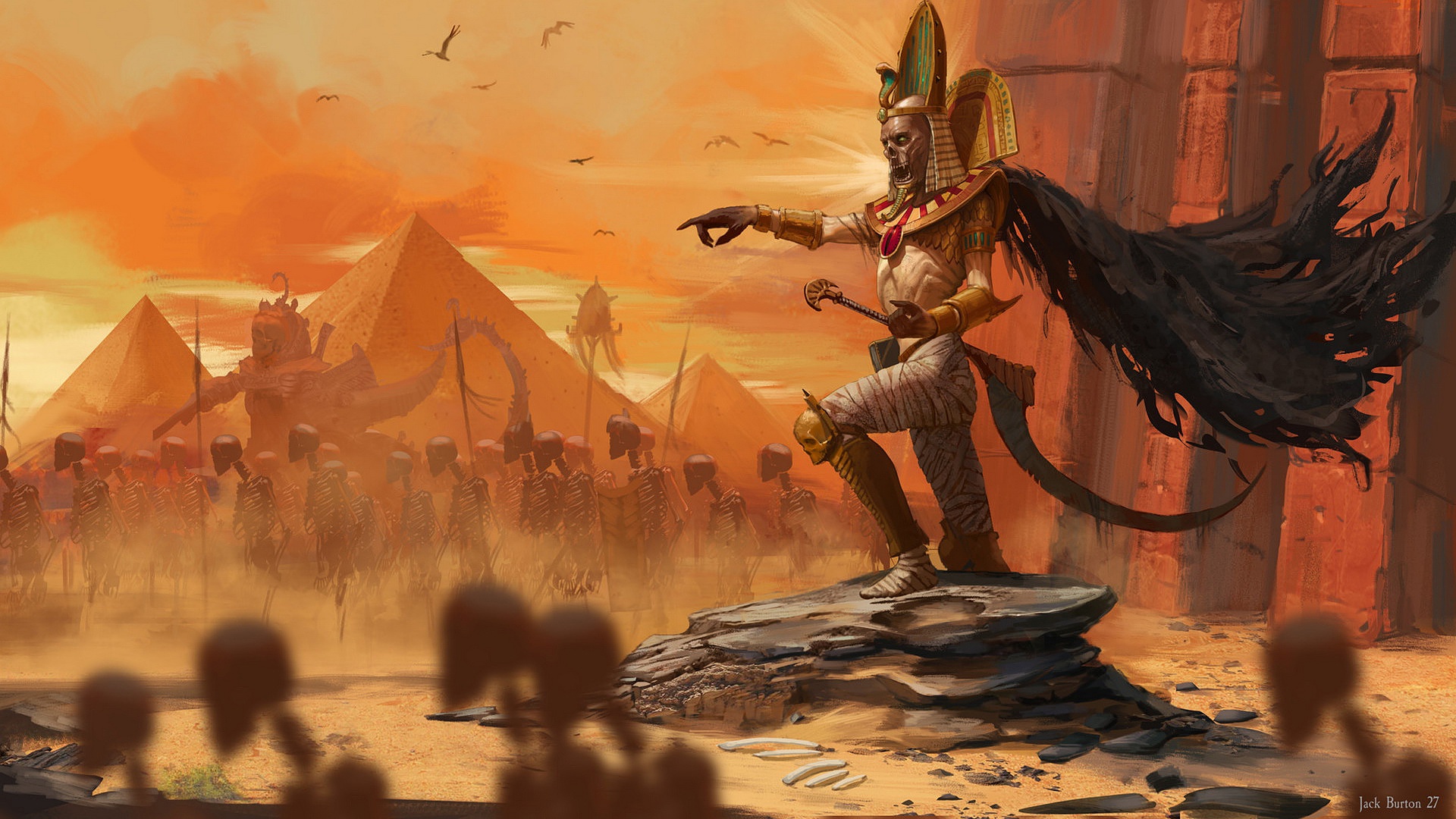 875558 descargar imagen videojuego, total war: warhammer ii, momia, esqueleto, reyes funerarios: fondos de pantalla y protectores de pantalla gratis