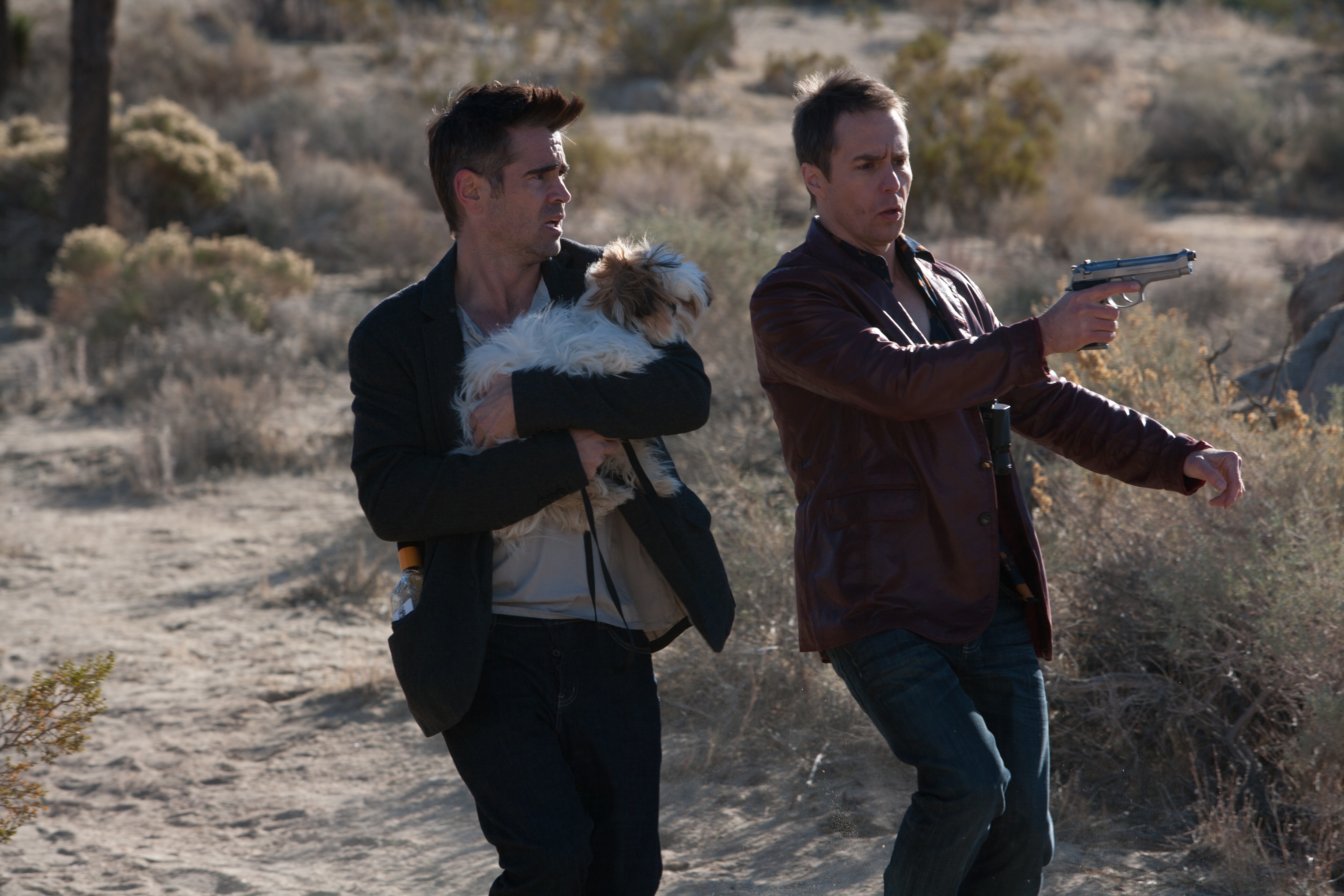 Free download wallpaper Colin Farrell, Movie, Sam Rockwell, Seven Psychopaths, Billy (Seven Psychopaths), Marty (Seven Psychopaths) on your PC desktop