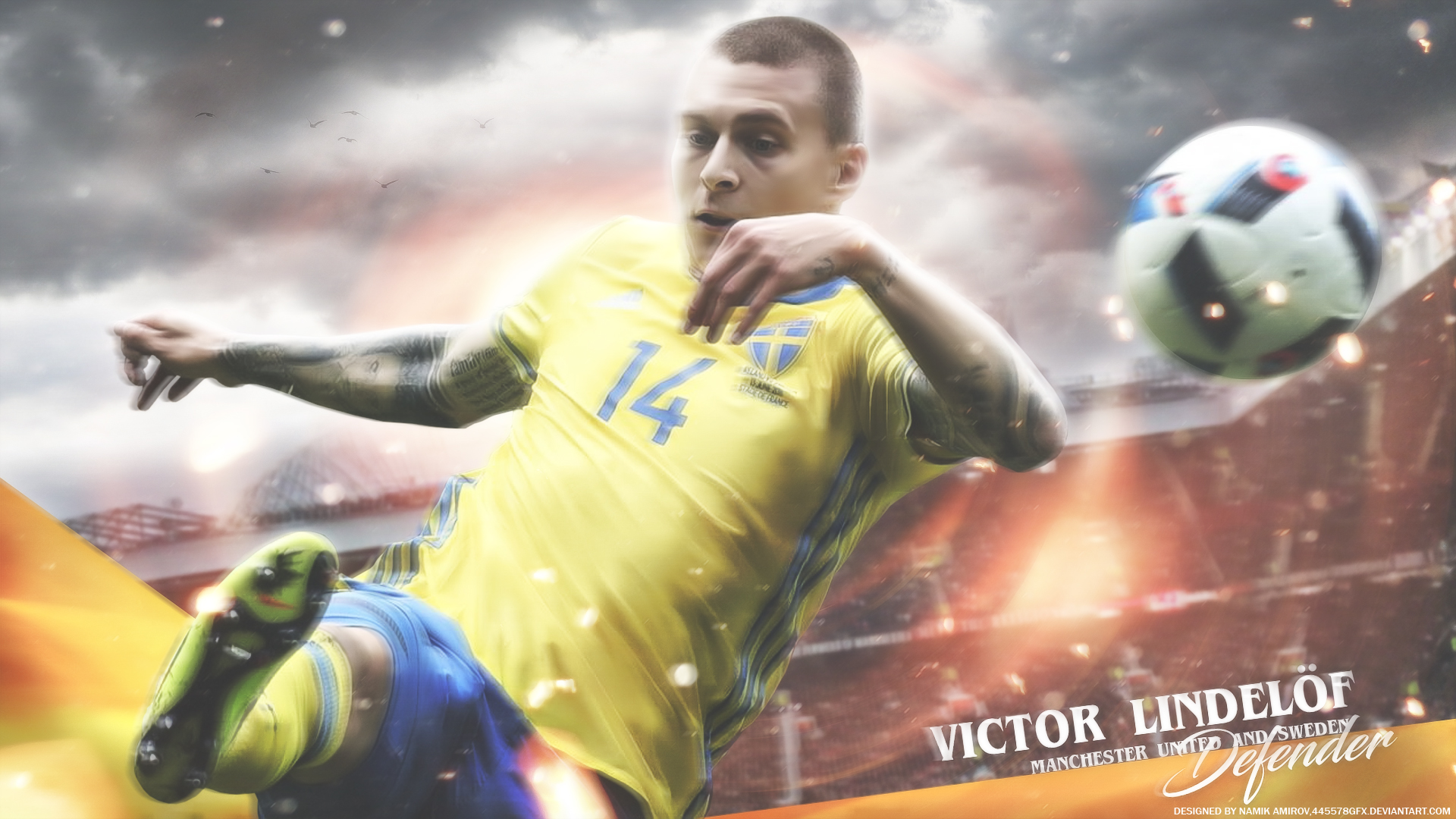 PCデスクトップにスポーツ, サッカー, スウェーデンの, ヴィクトル・リンデロフ画像を無料でダウンロード