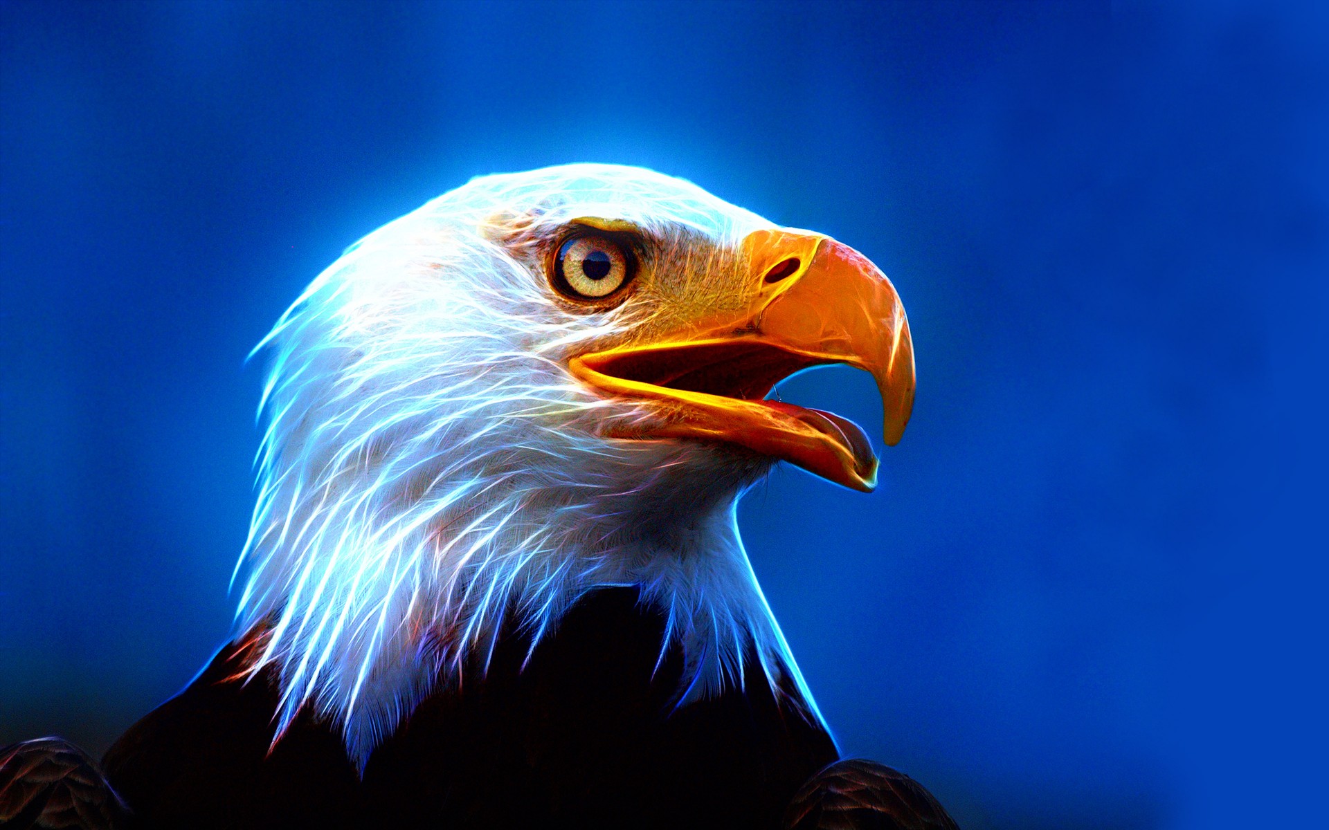 Download mobile wallpaper Birds, Bird, Animal, Eagle, Bald Eagle, Cgi for free.