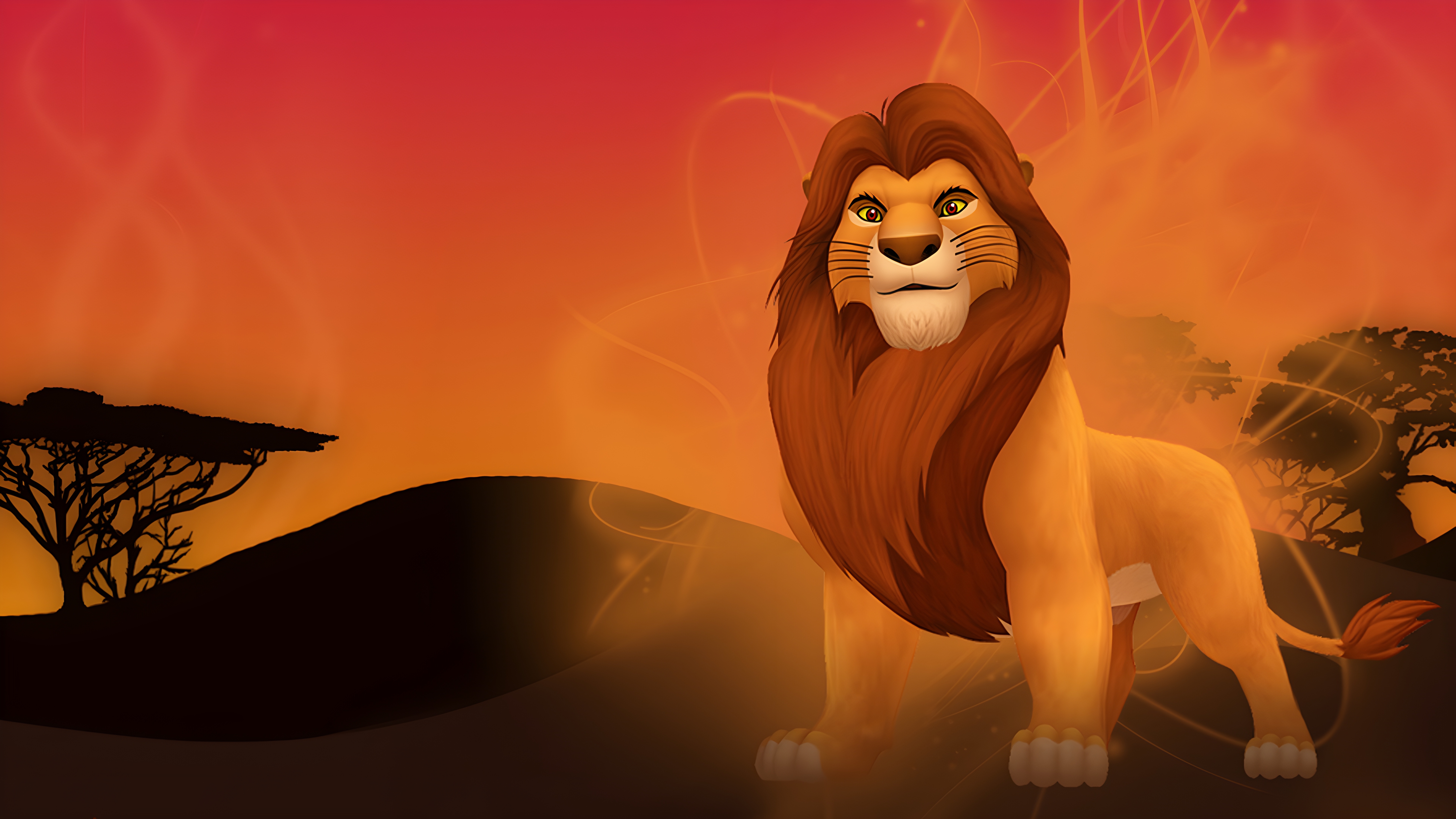 the lion king, video game, kingdom hearts ii, disney, lion, mufasa (the lion king), kingdom hearts