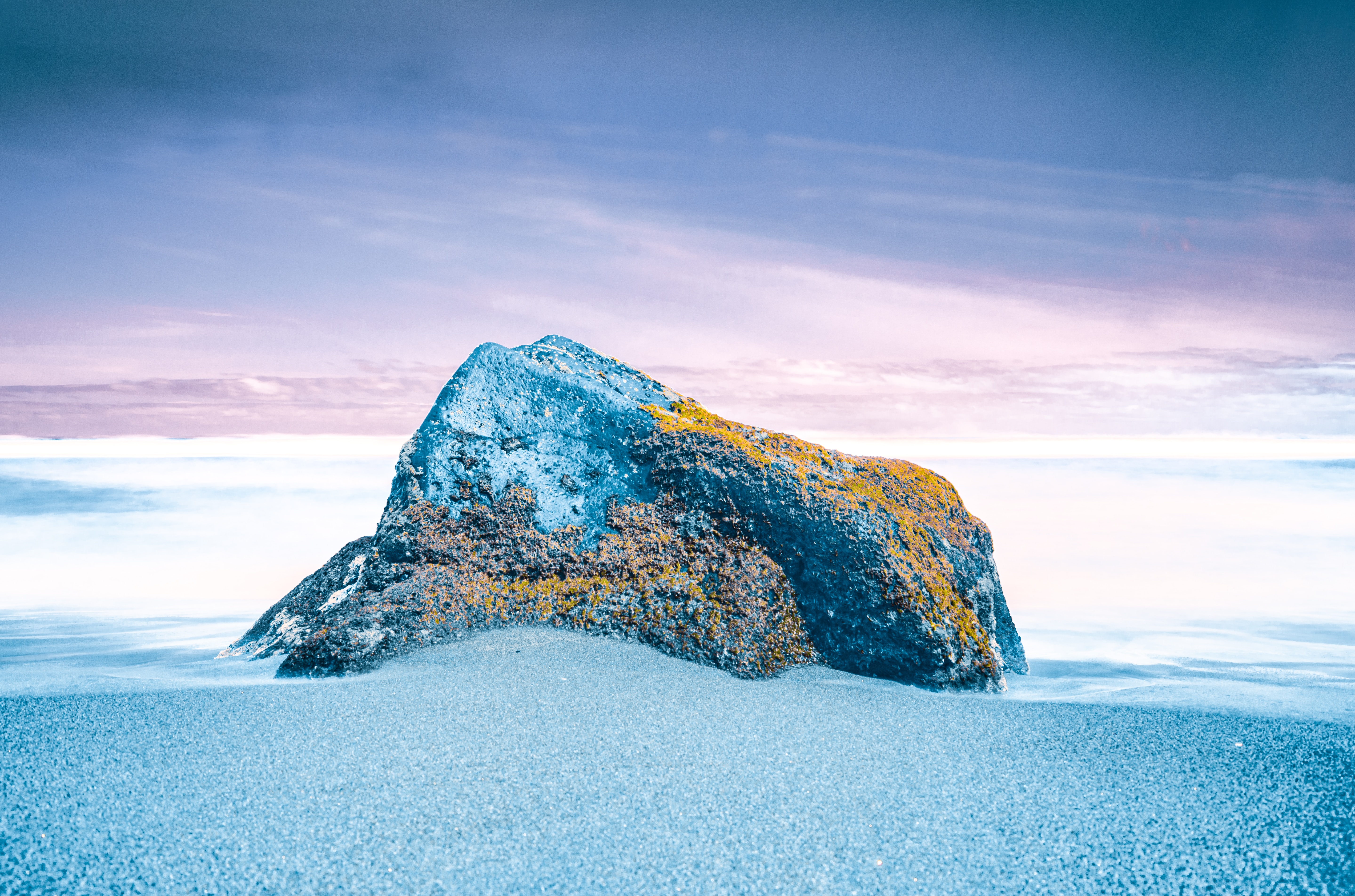 Laden Sie das Natur, Felsen, Rock, Stein, Moos, Moss, Ein Stein, Schnee-Bild kostenlos auf Ihren PC-Desktop herunter