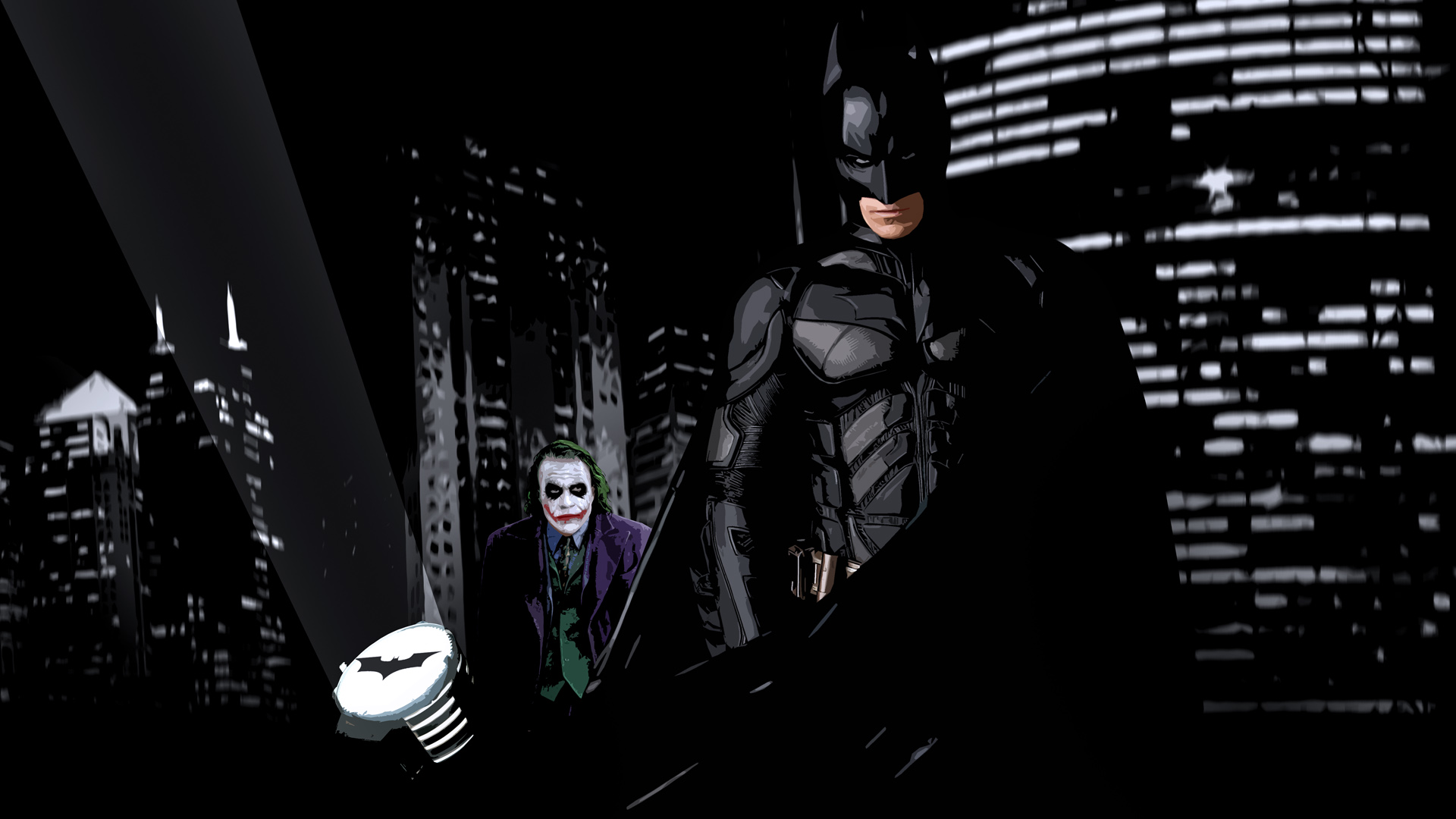 Téléchargez des papiers peints mobile The Dark Knight : Le Chevalier Noir, Homme Chauve Souris, The Batman, Film, Joker gratuitement.
