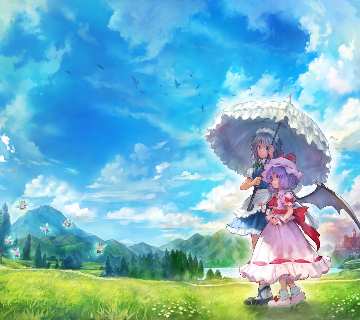 Free download wallpaper Anime, Remilia Scarlet, Touhou, Sakuya Izayoi on your PC desktop