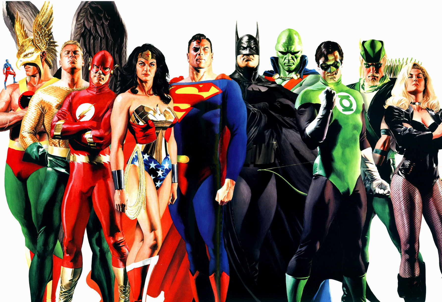 370490 скачать картинку комиксы, лига справедливости америки, аквамен, атом (комиксы dc), бэтмен, чёрная канарейка, комиксы dc, флеш, зелёная стрела, зелёный фонарь, хэл джордан, человек ястреб (dc comics), лига справедливости, катар хол, марсианский охотник, супермен, чудо женщина - обои и заставки бесплатно