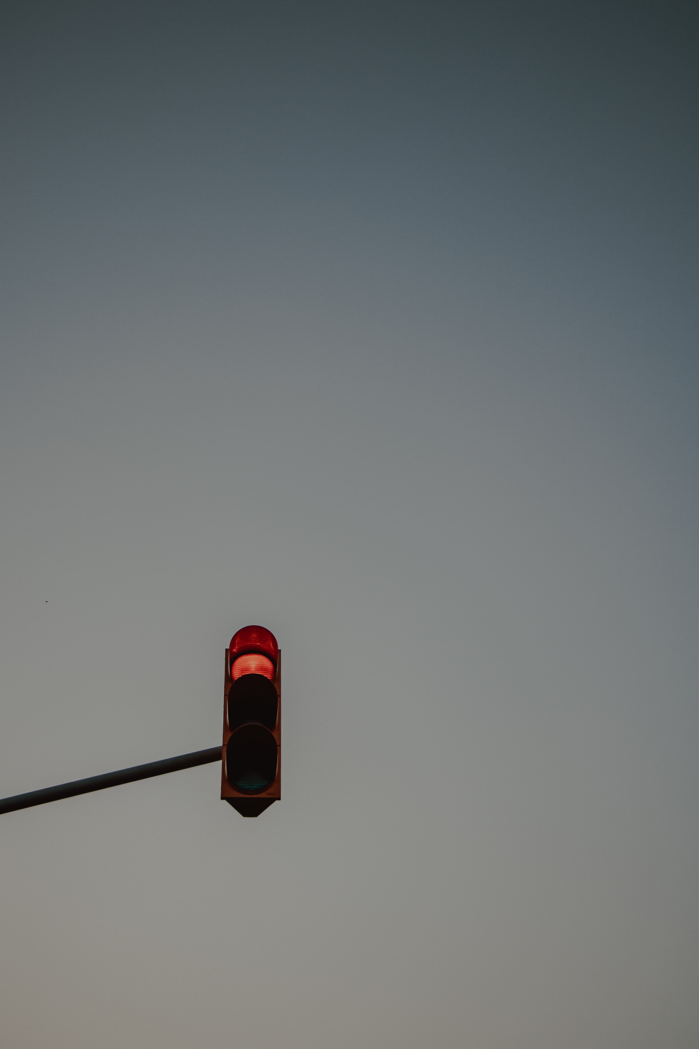 sign, minimalism, sky, traffic light Full HD